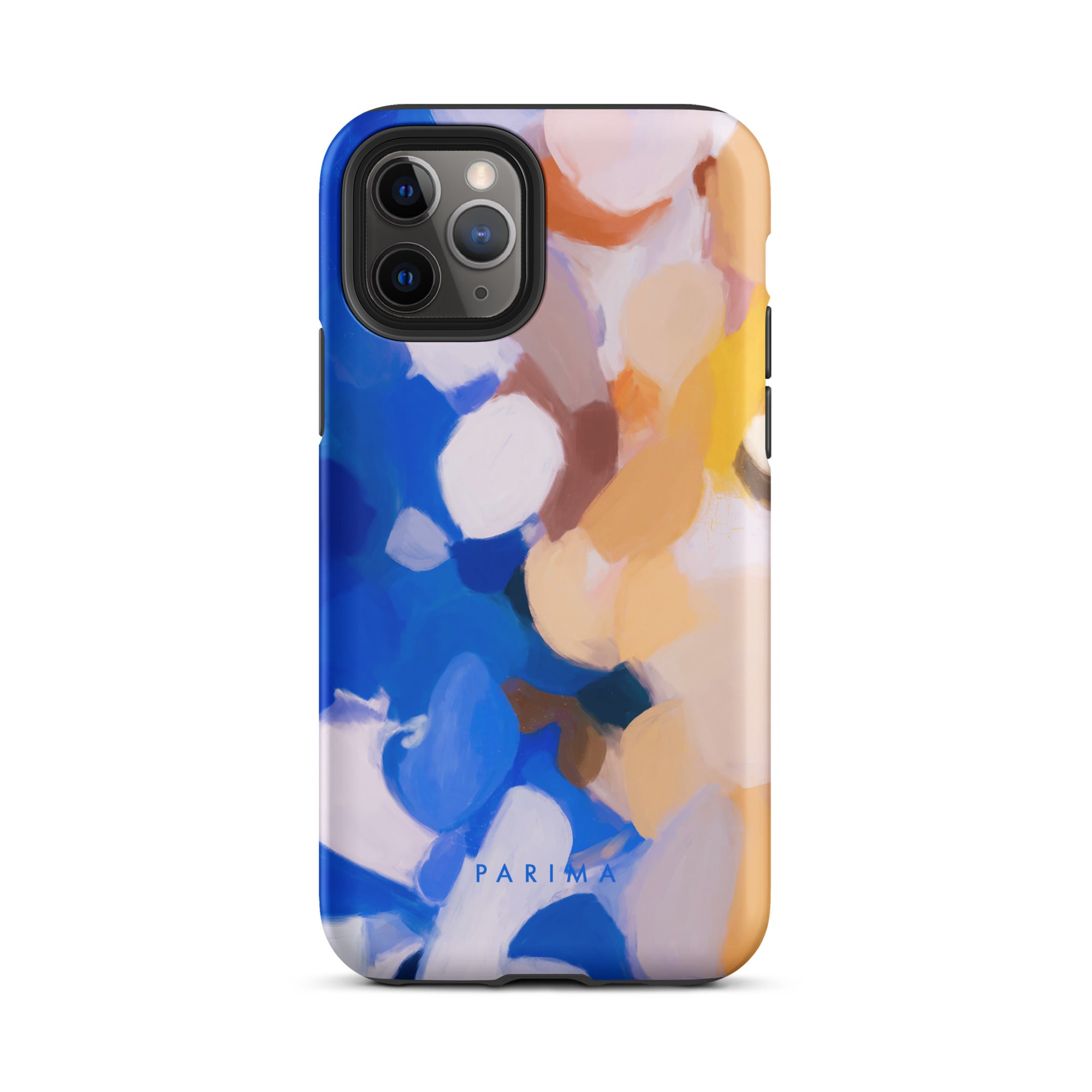 Bluebell, blue and yellow abstract art - iPhone 11 Pro tough case by Parima Studio