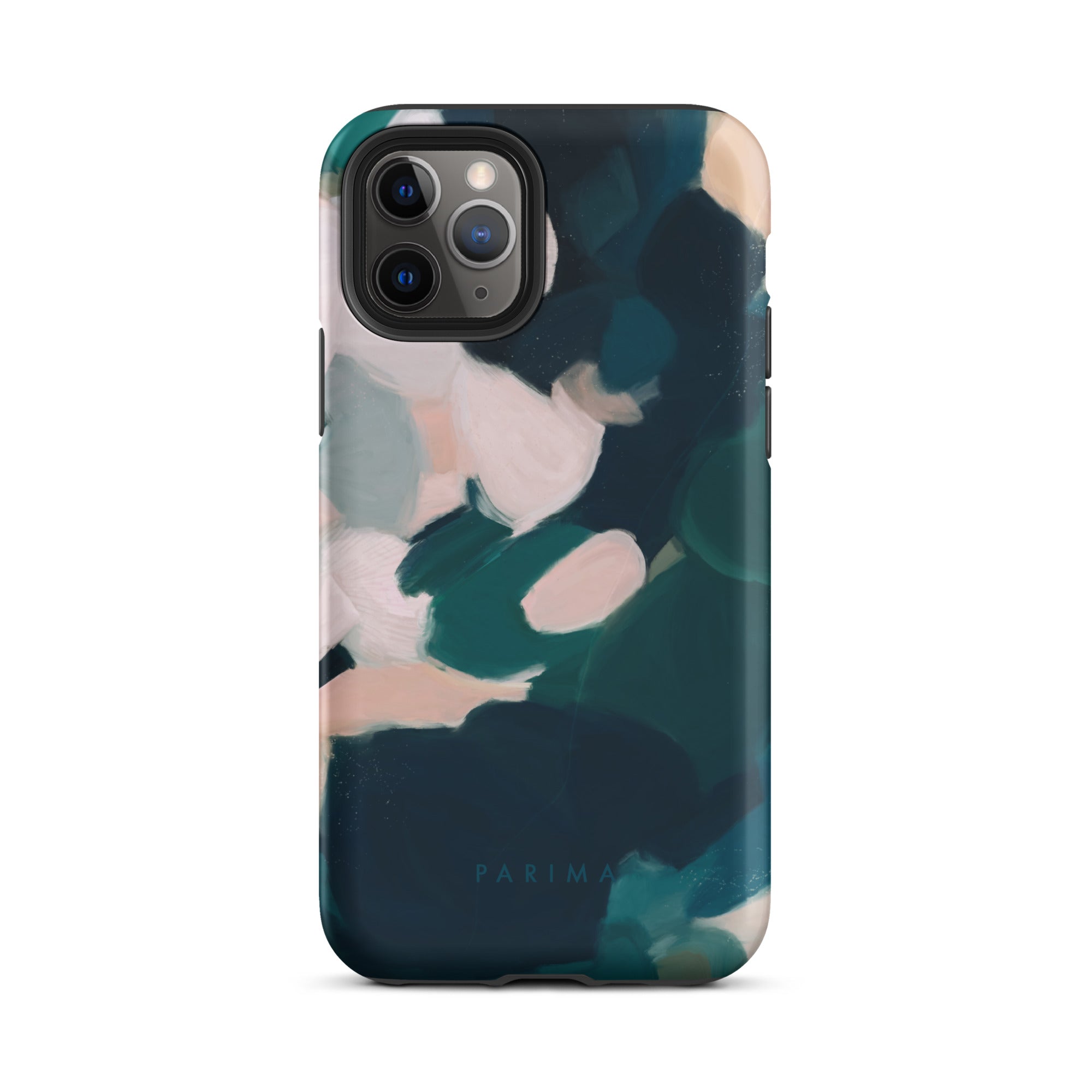 Aerwyn, green and pink abstract art - iPhone 11 Pro tough case by Parima Studio