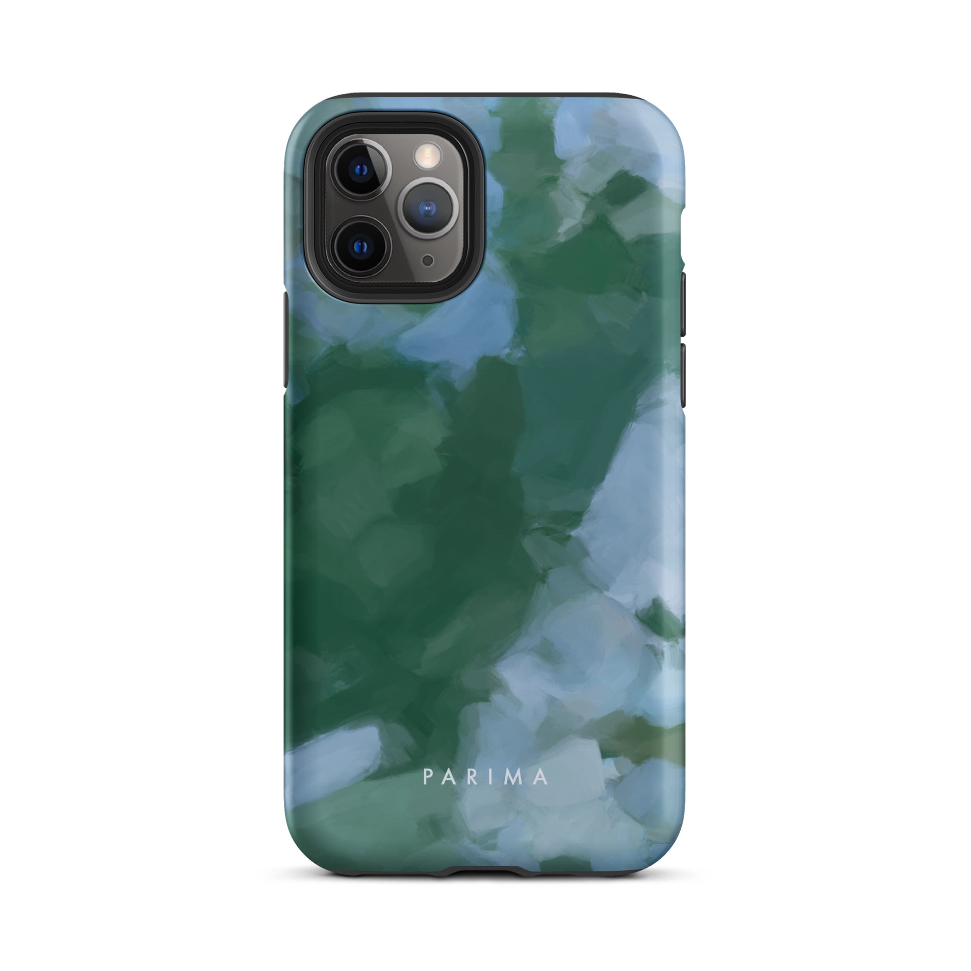 Sky and Earth  - Blue and green colorful chic premium iPhone tough case. Abstract art by Patricia Vargas of Parima Studio