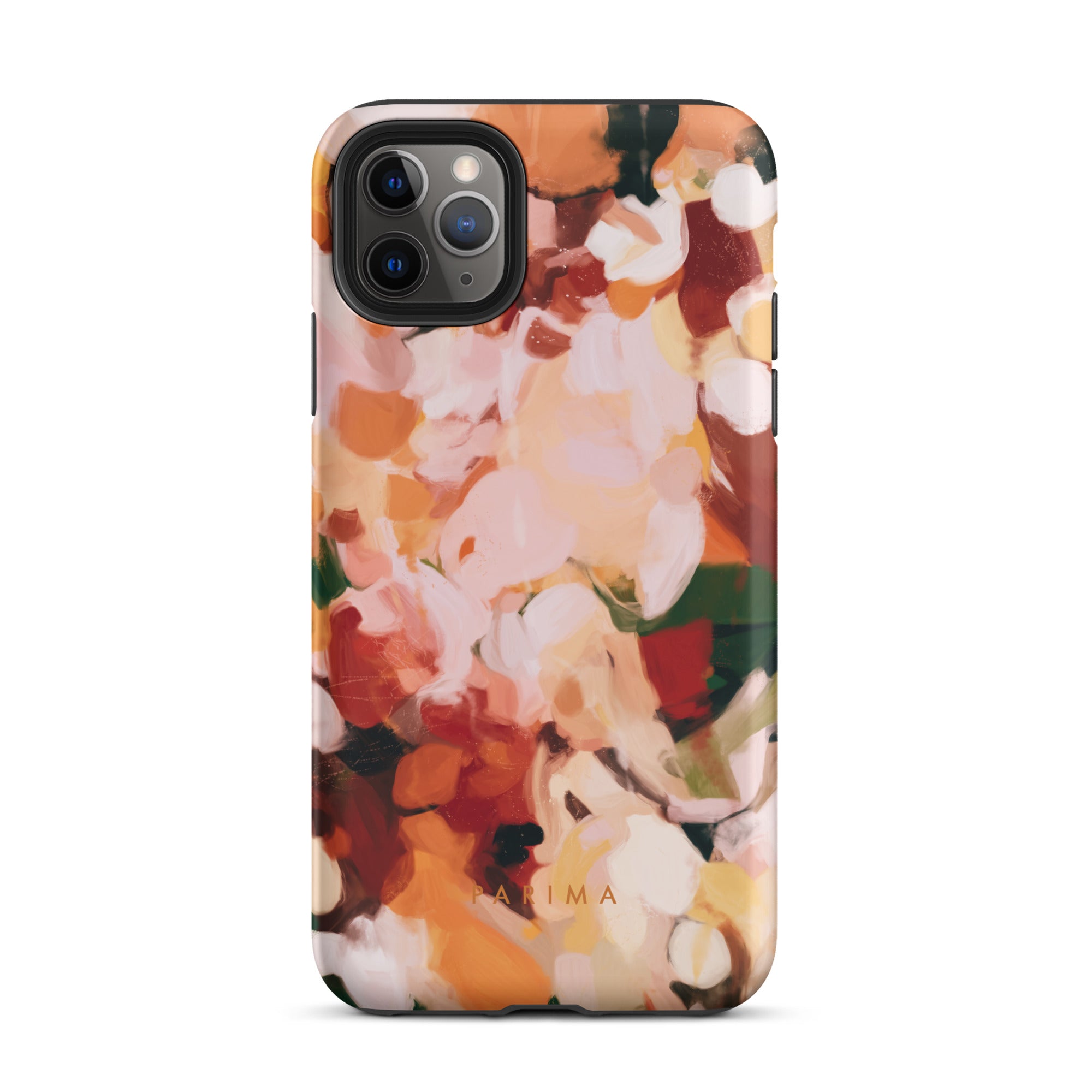 The Grove, pink and green abstract art on iPhone 11 Pro Max tough case by Parima Studio