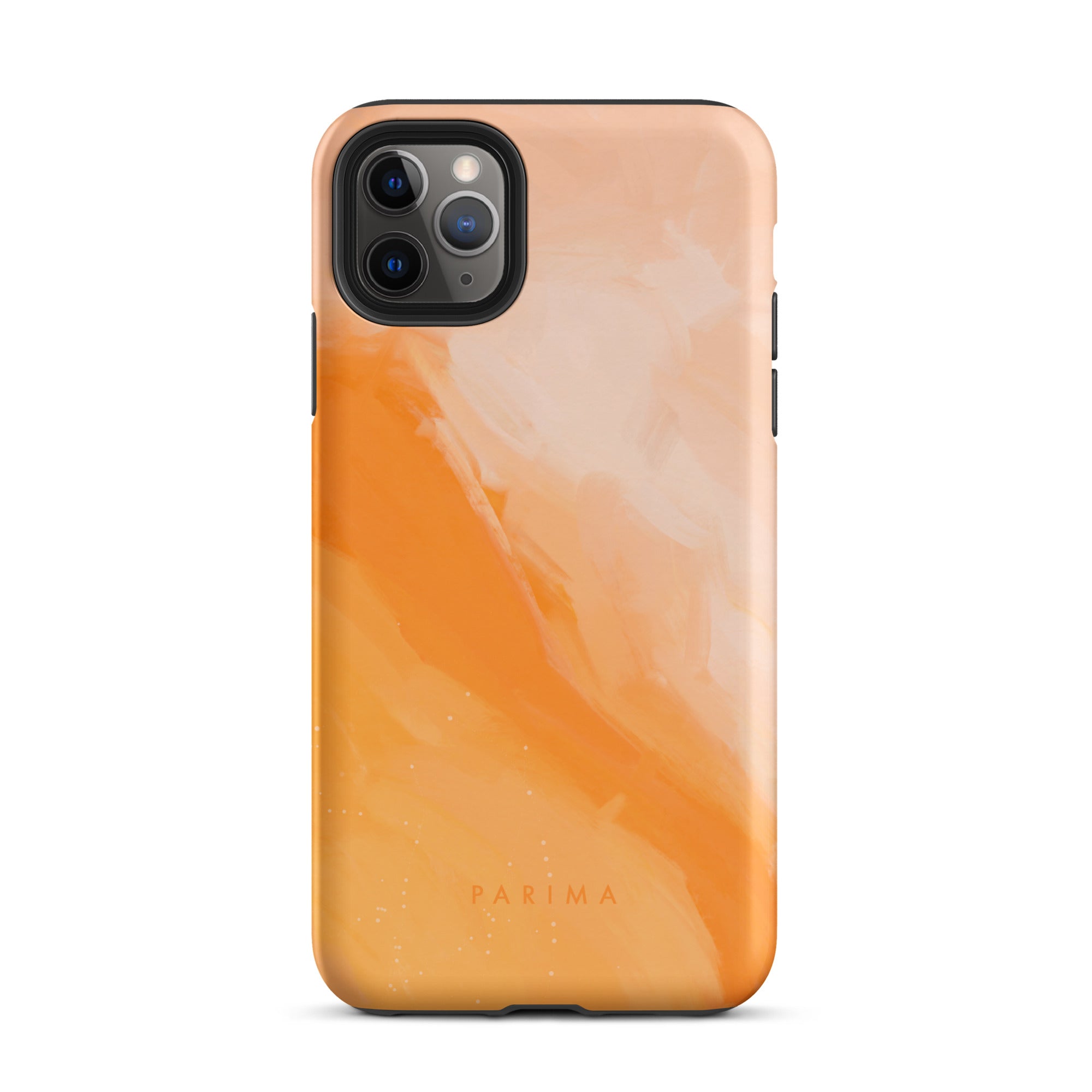 Sweet Orange, orange and pink abstract art on iPhone 11 Pro Max tough case by Parima Studio