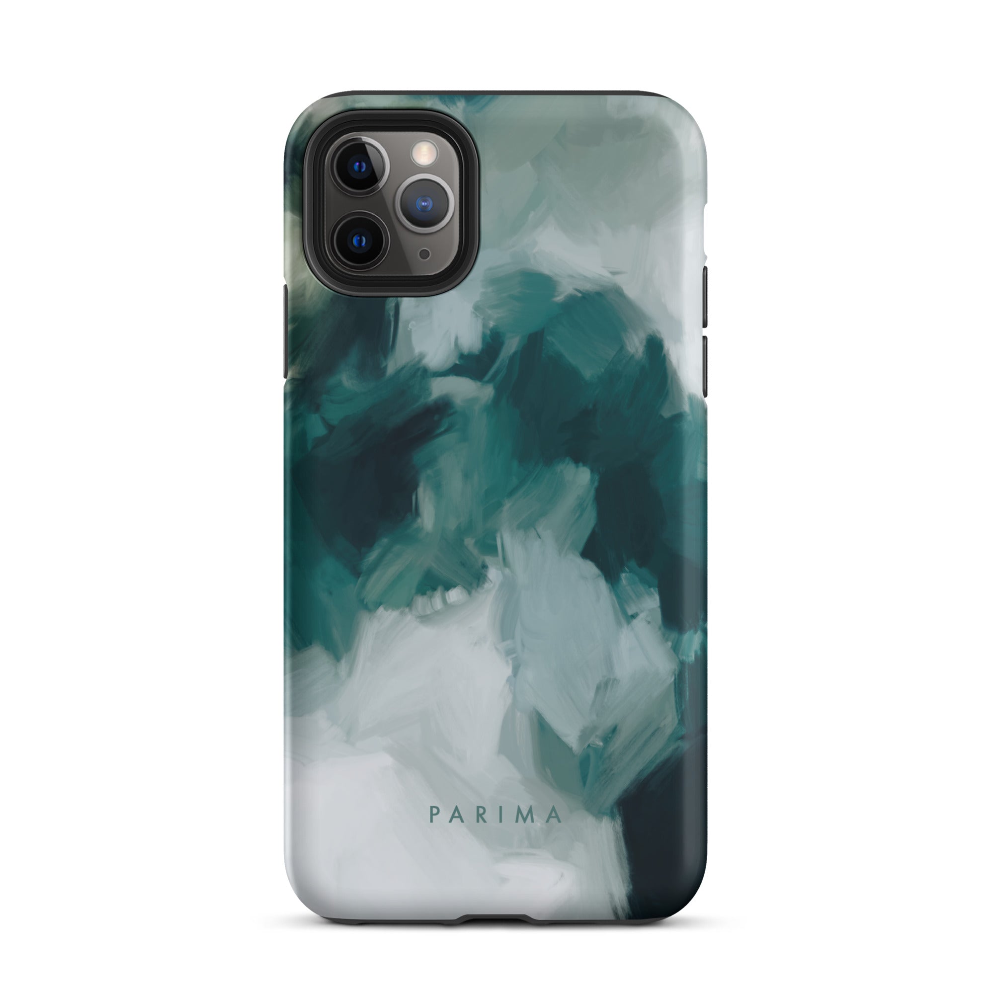 Echo, emerald green abstract art - iPhone 11 Pro Max tough case by Parima Studio