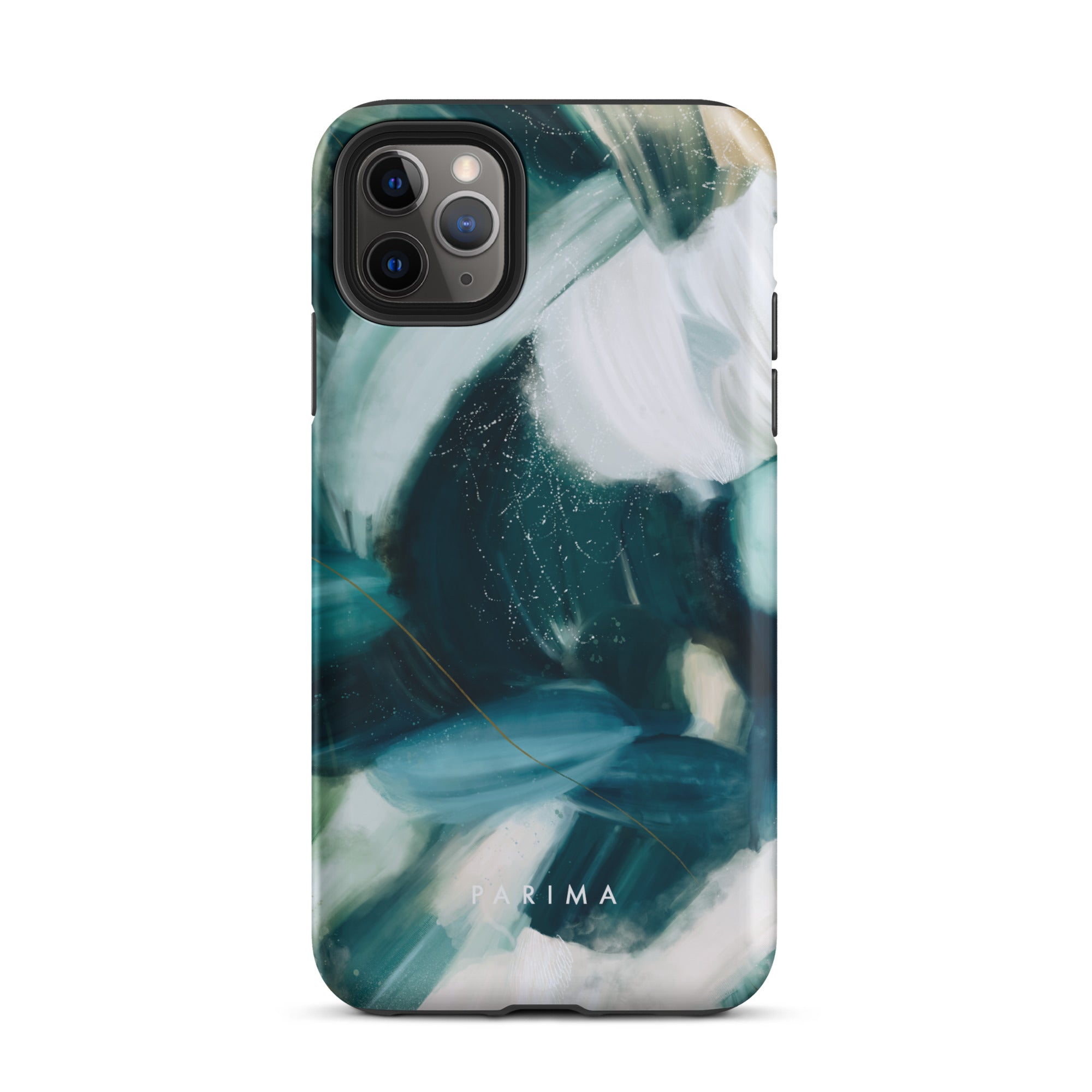 Caspian, green and blue abstract art - iPhone 11 Pro Max tough case by Parima Studio