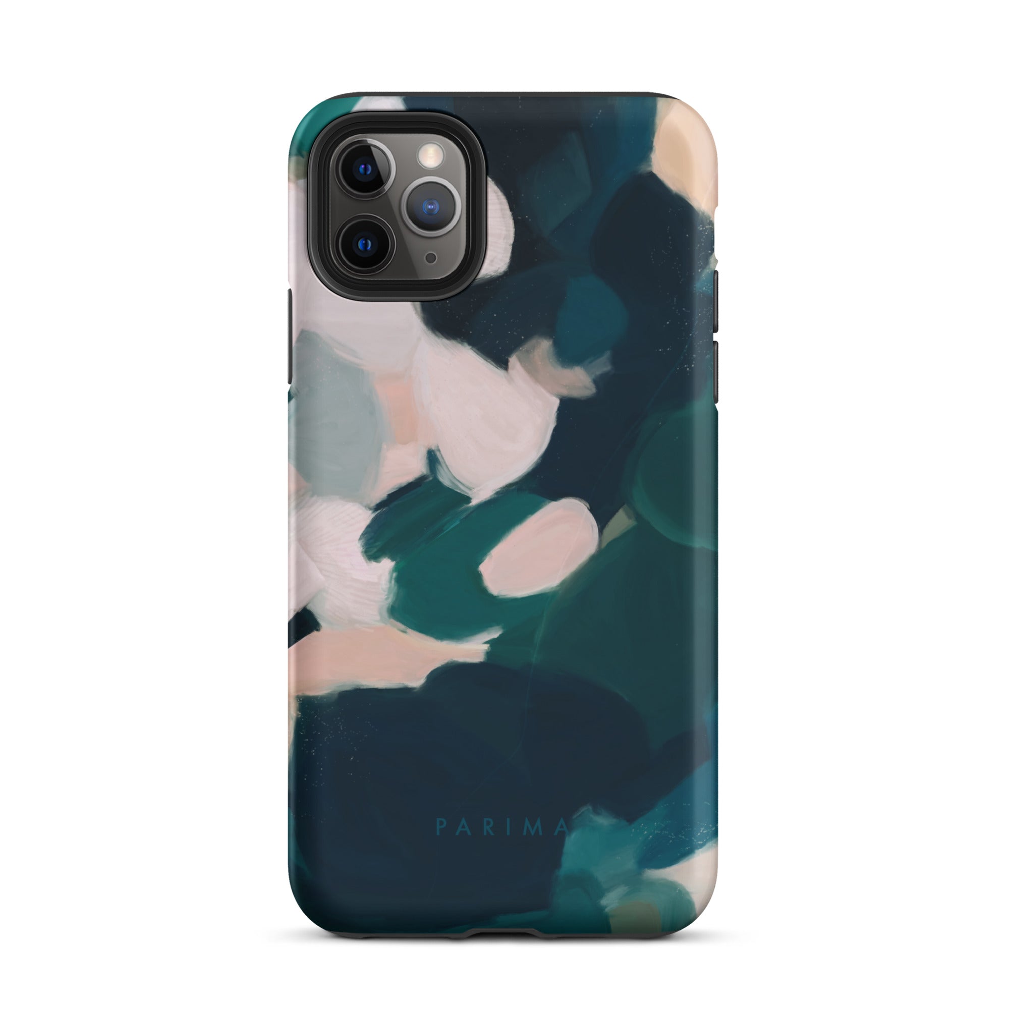 Aerwyn, green and pink abstract art - iPhone 11 Pro Max tough case by Parima Studio