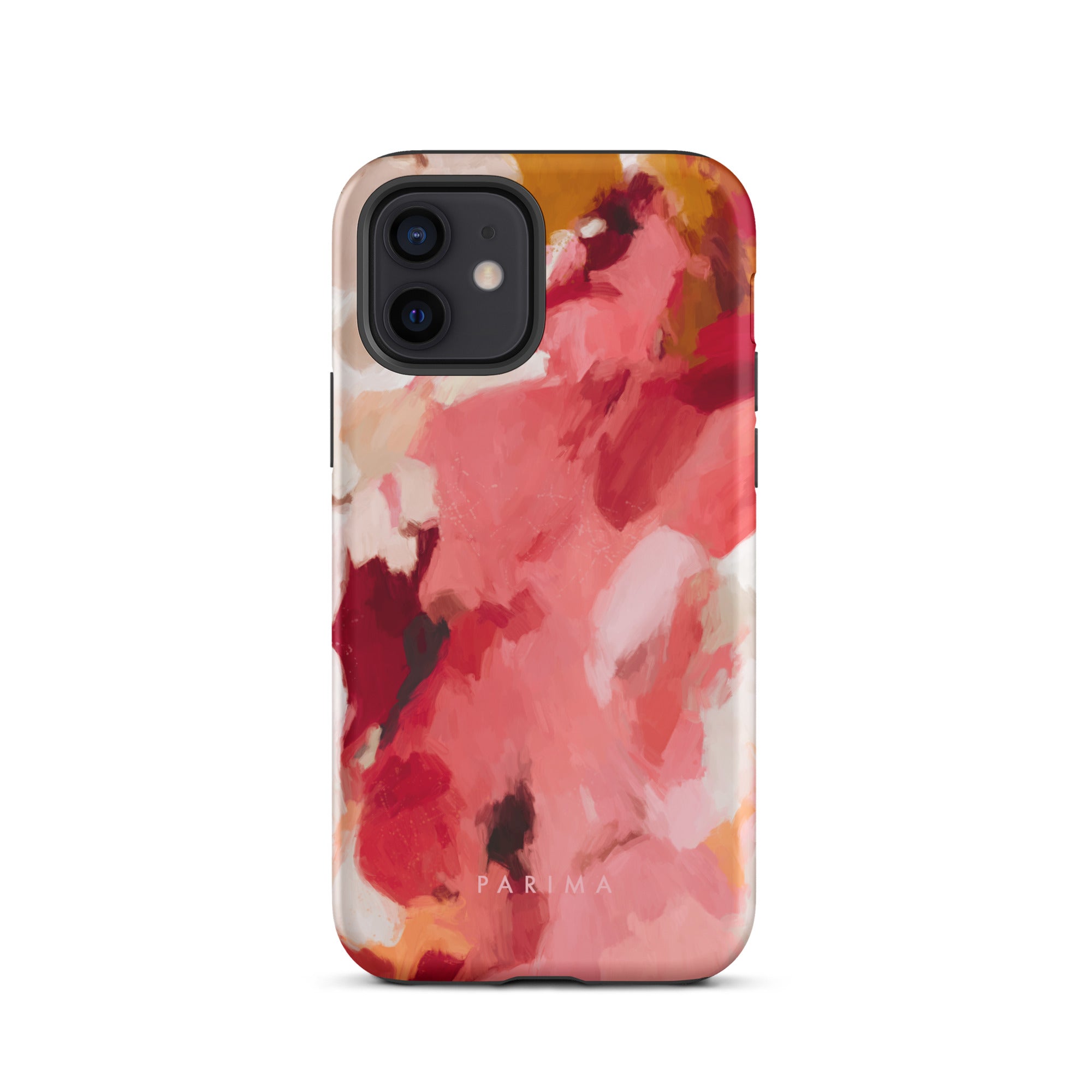 Apple, red and pink abstract art - iPhone 12 tough case by Parima Studio