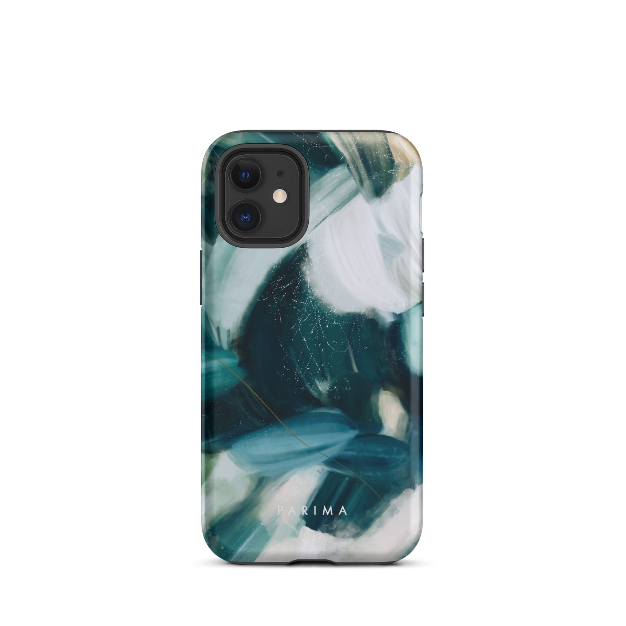 Caspian, green and blue abstract art - iPhone 12 Mini tough case by Parima Studio