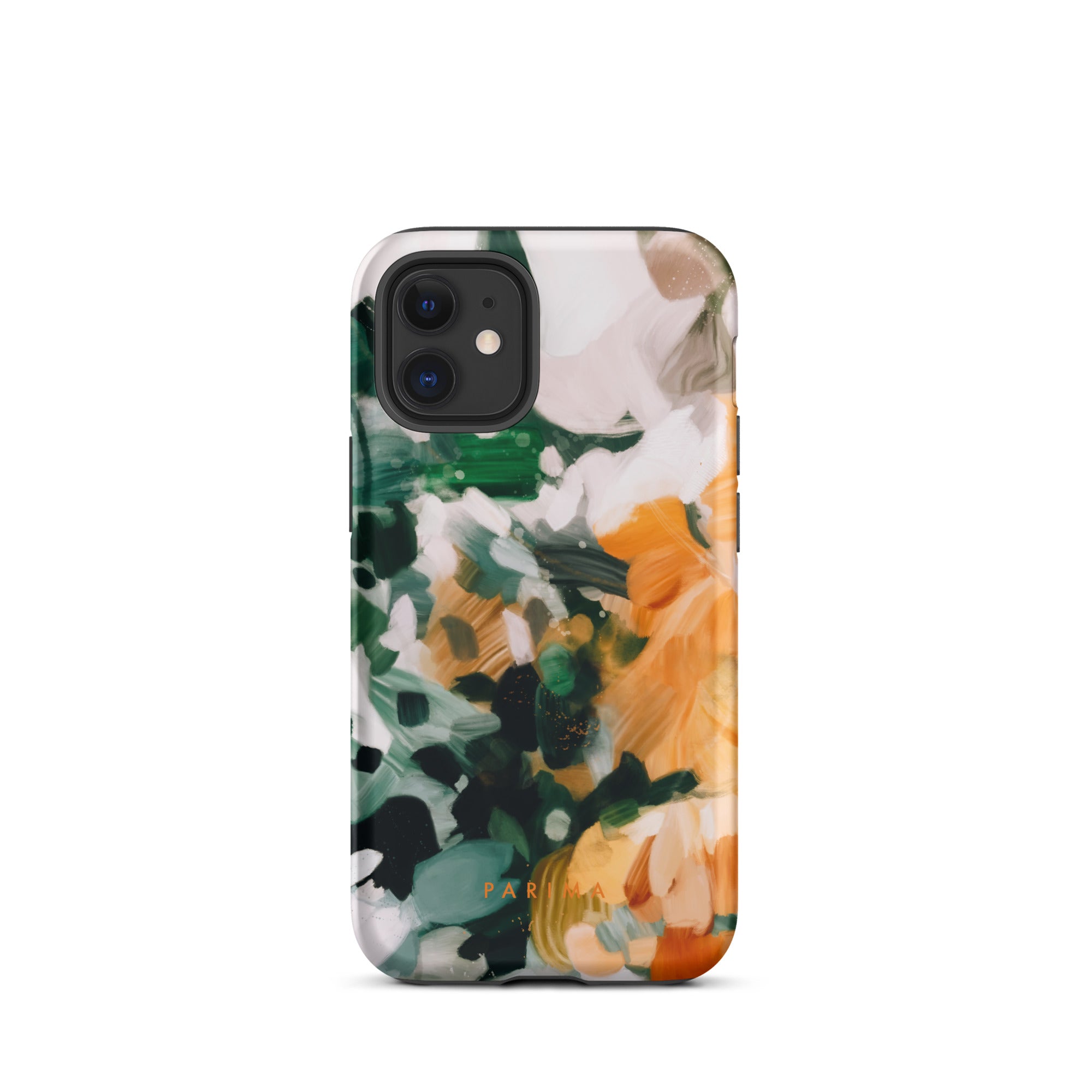 Aspen, green and orange abstract art - iPhone 12 Mini tough case by Parima Studio