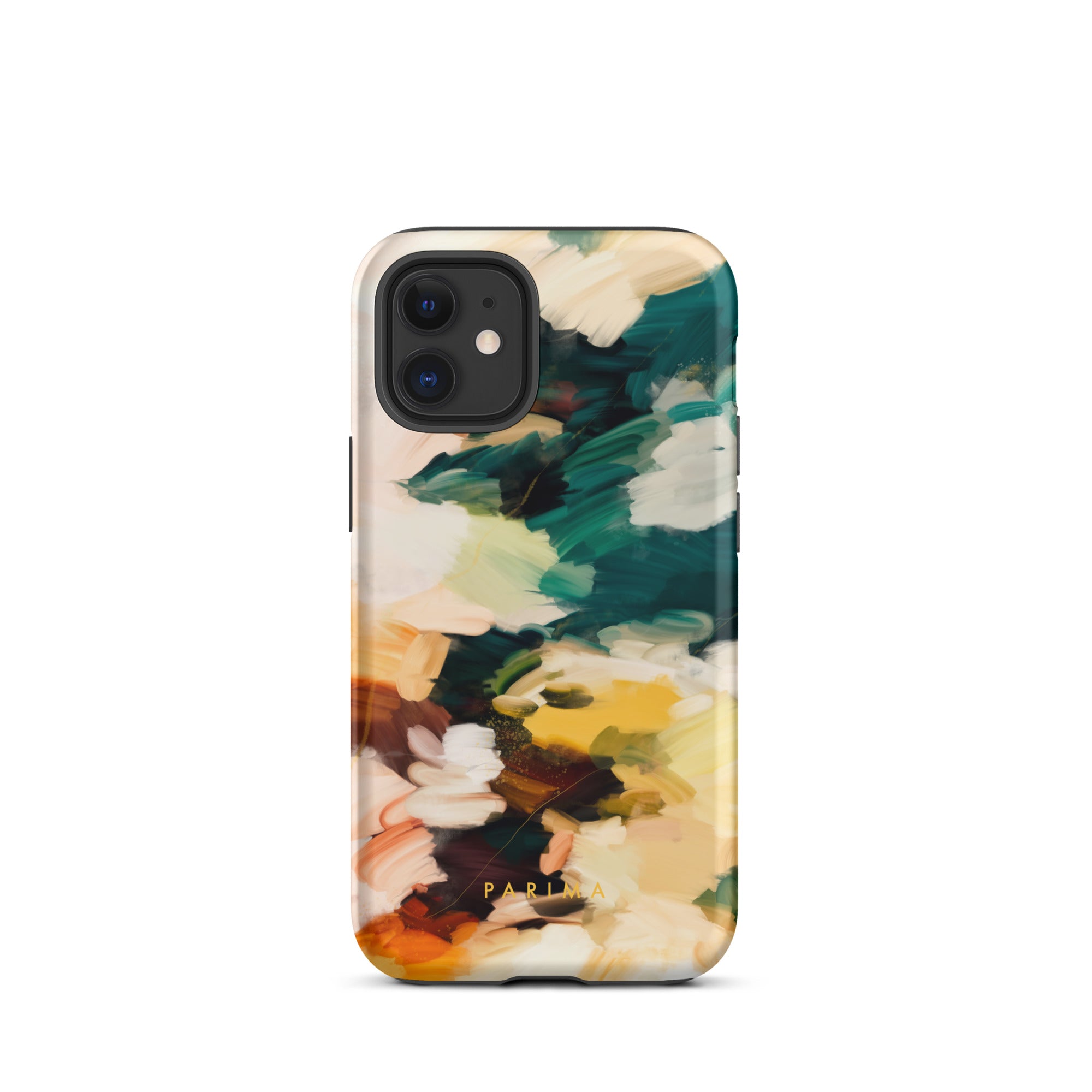 Cinque Terre, green and yellow abstract art - iPhone 12 Mini tough case by Parima Studio