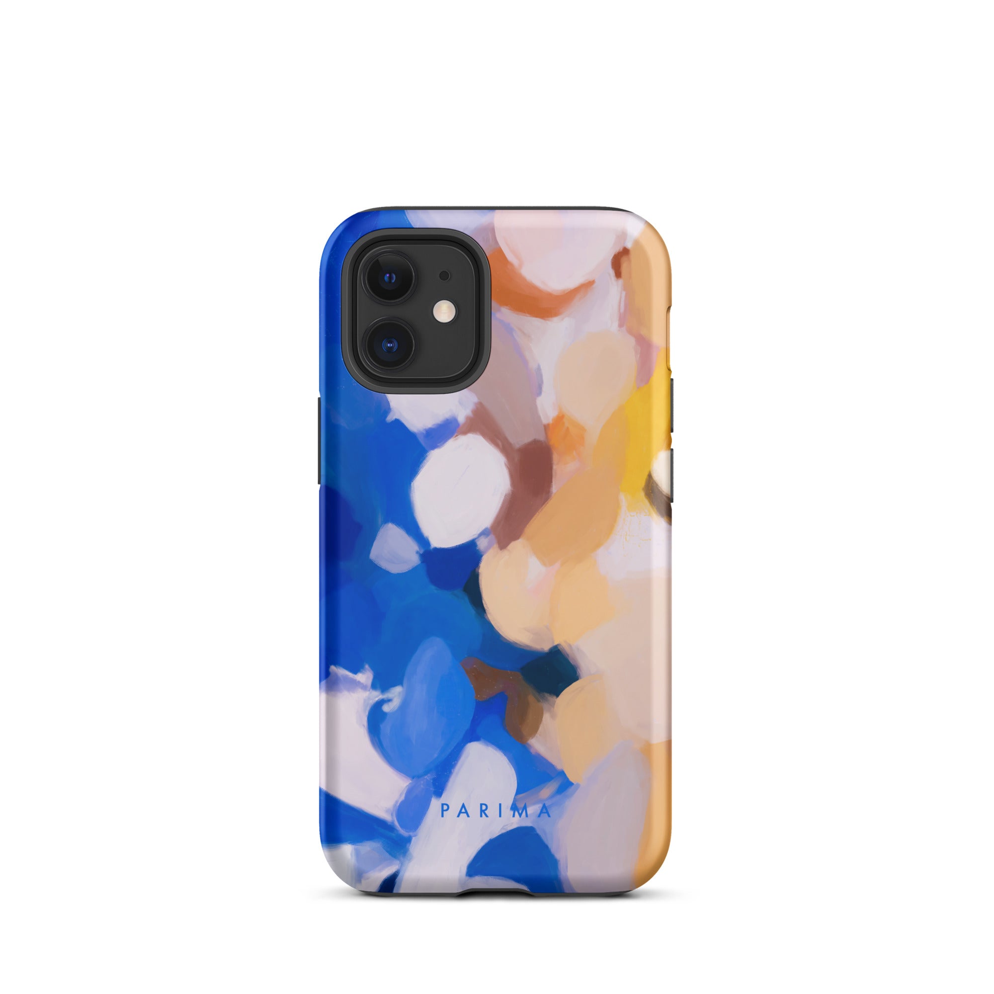 Bluebell, blue and yellow abstract art - iPhone 12 Mini tough case by Parima Studio