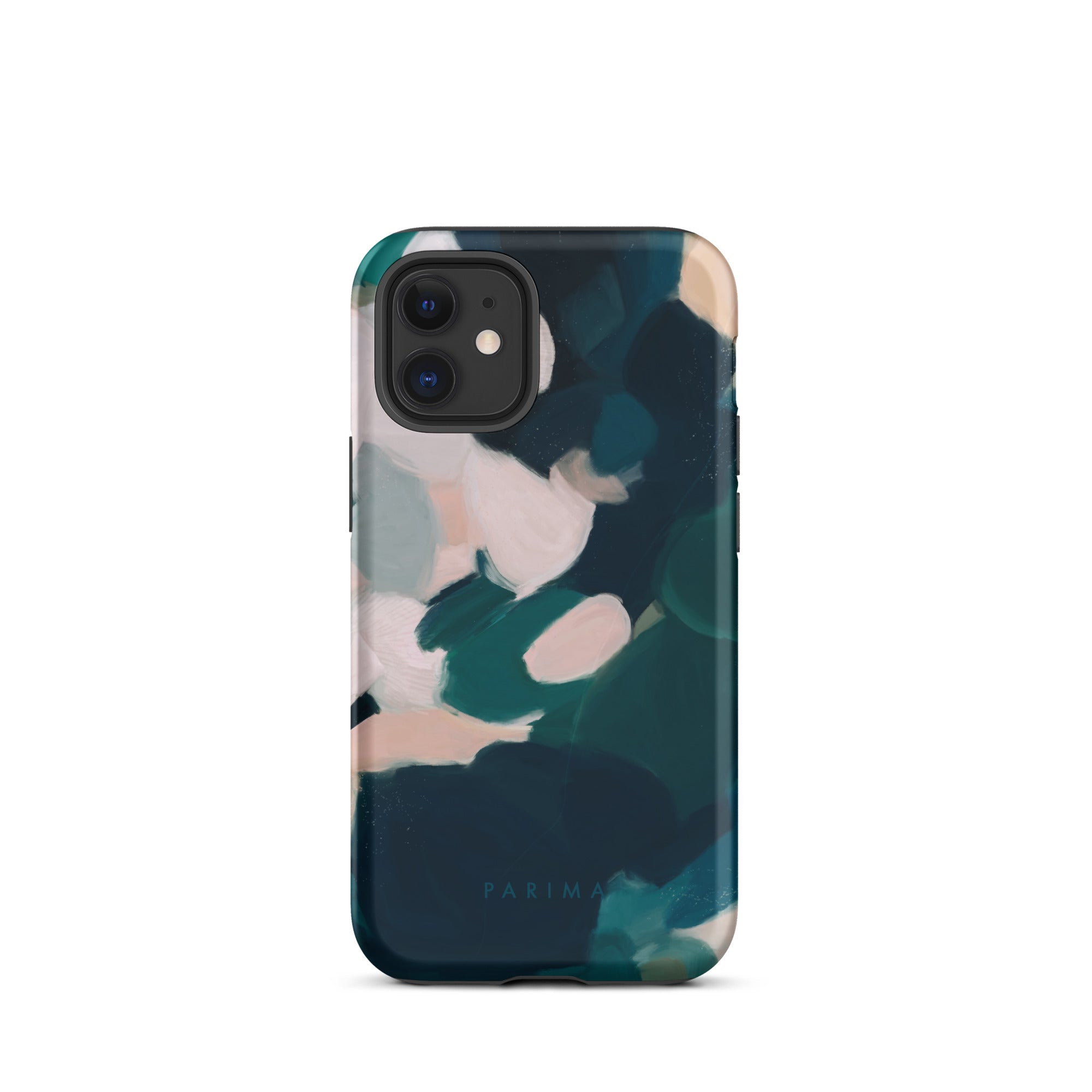 Aerwyn, green and pink abstract art - iPhone 12 mini tough case by Parima Studio