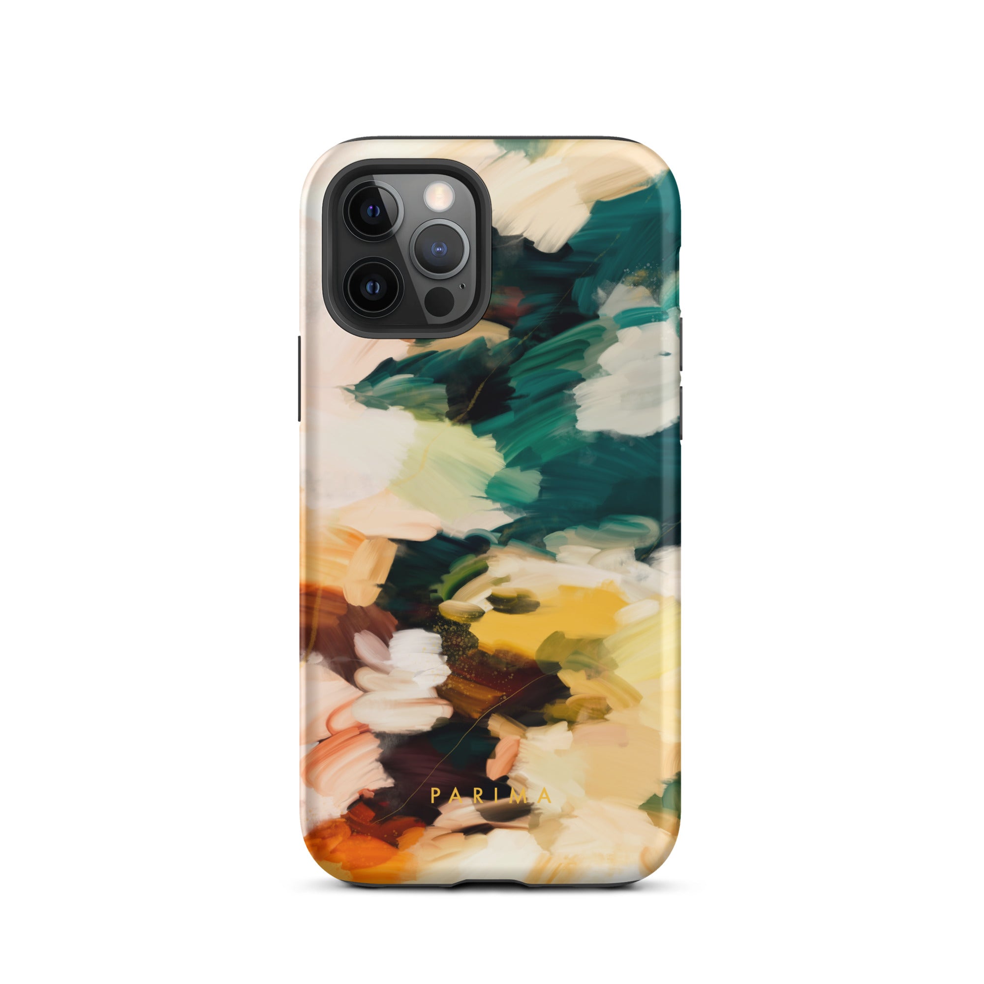 Cinque Terre, green and yellow abstract art - iPhone 12 Pro tough case by Parima Studio