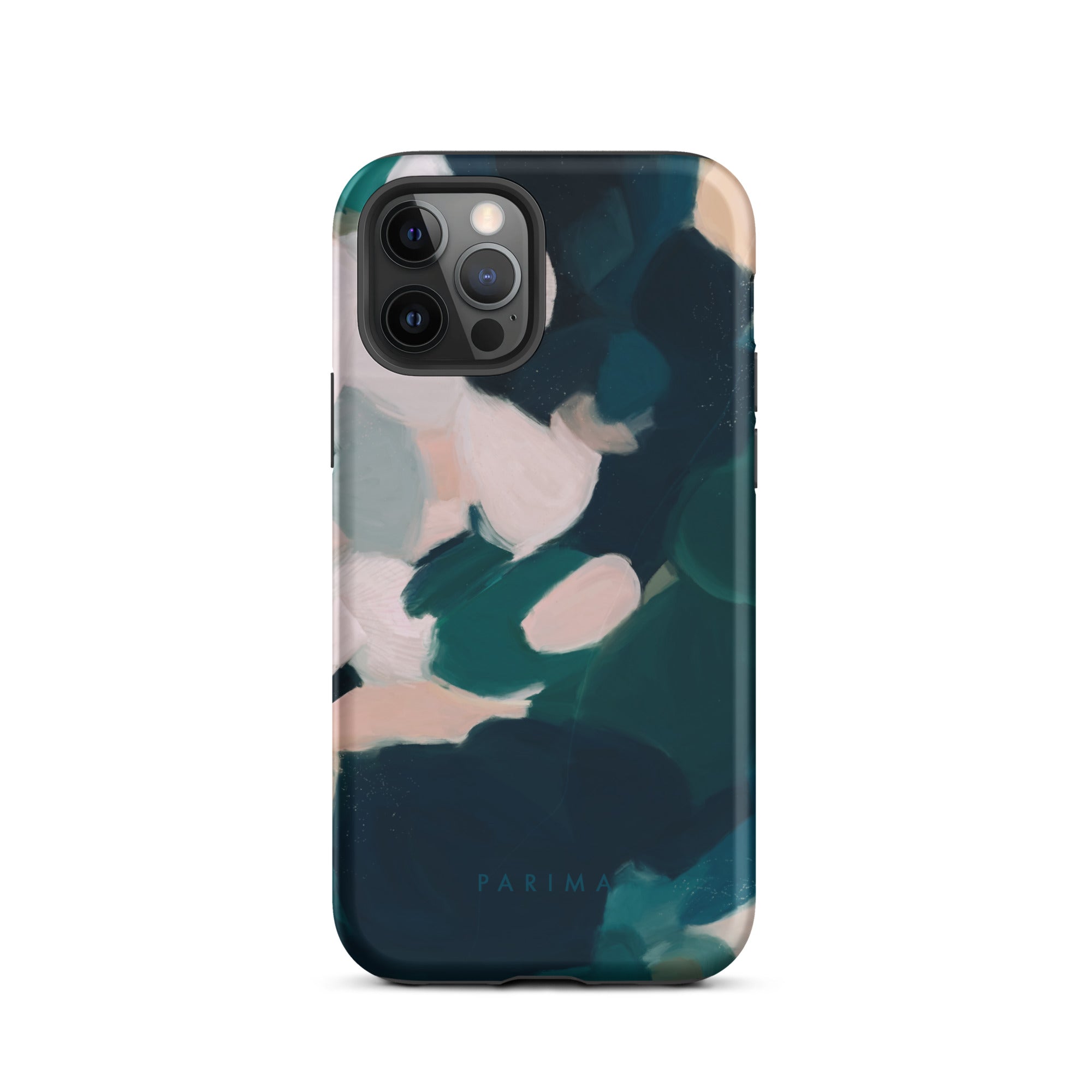 Aerwyn, green and pink abstract art - iPhone 12 Pro tough case by Parima Studio