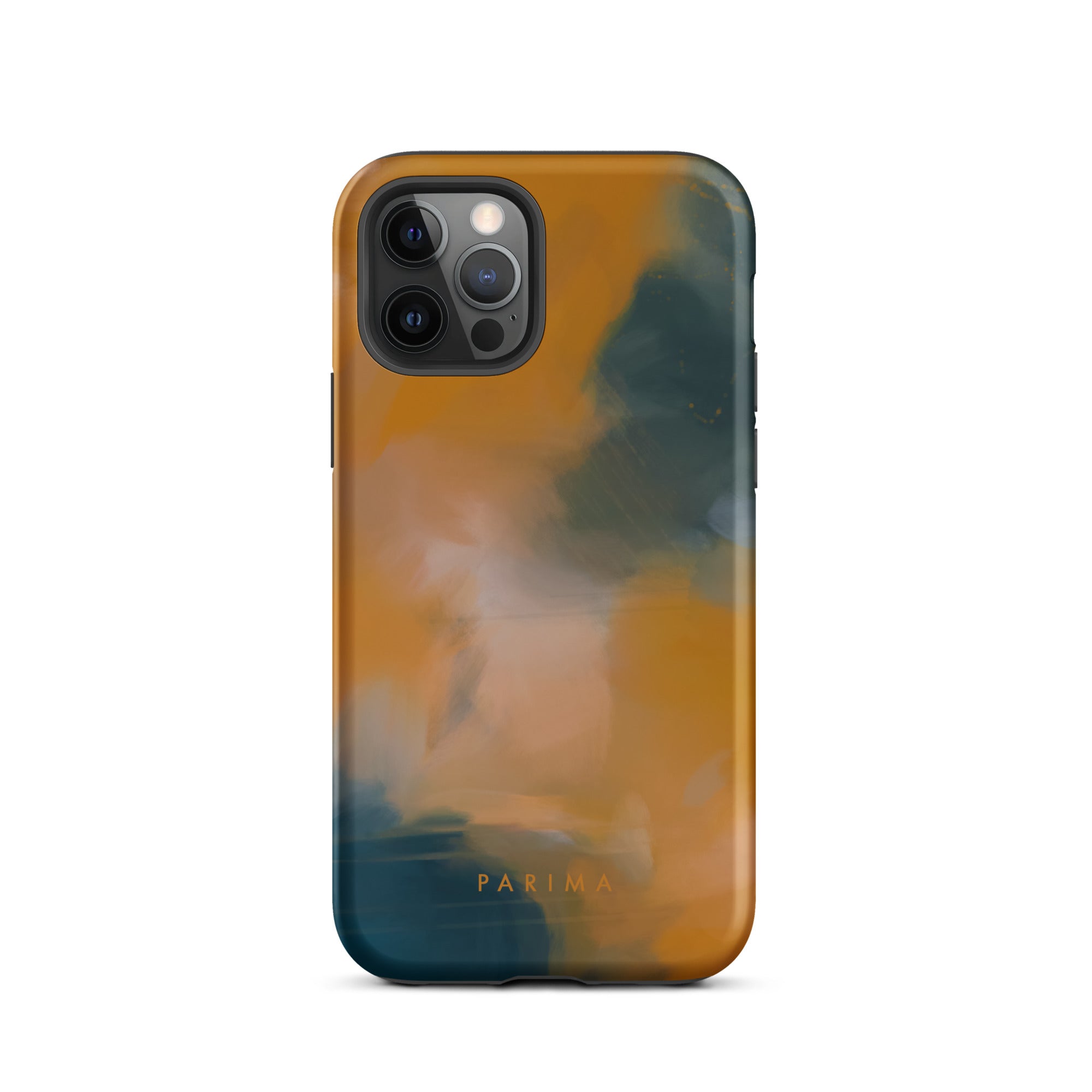 Amelie, blue and orange abstract art - iPhone 12 Pro tough case by Parima Studio