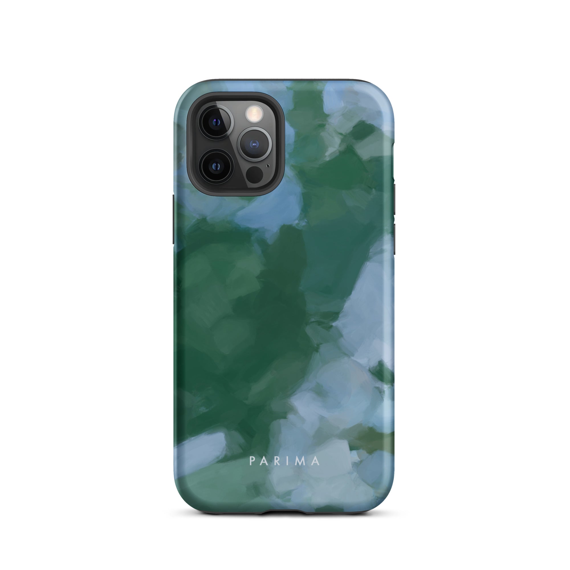 Sky and Earth  - Blue and green colorful chic premium iPhone tough case. Abstract art by Patricia Vargas of Parima Studio