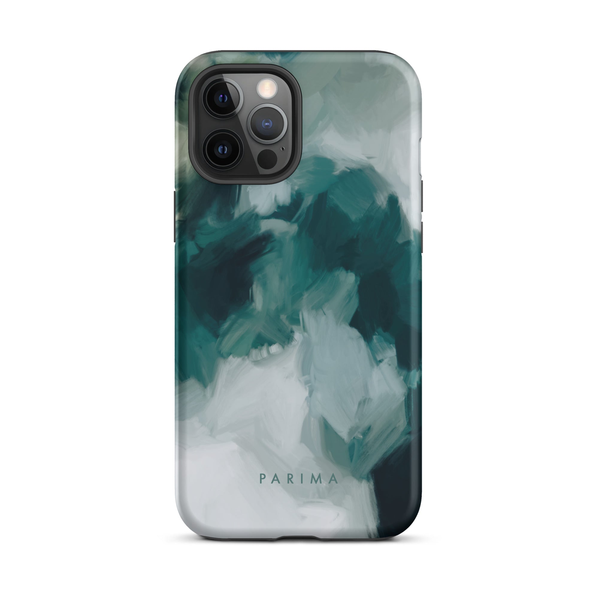 Echo, emerald green abstract art - iPhone 12 Pro Max tough case by Parima Studio