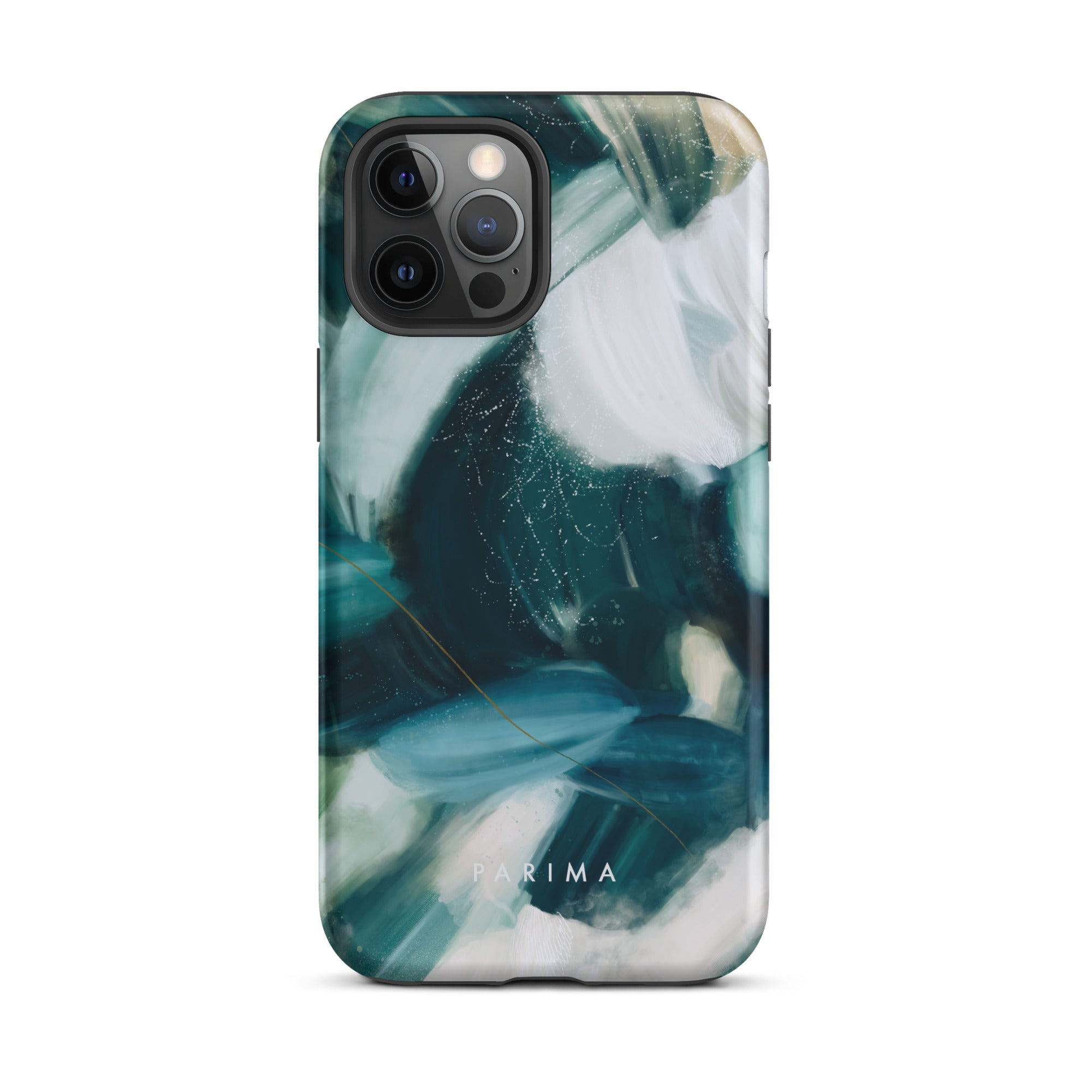 Caspian, green and blue abstract art - iPhone 12 Pro Max tough case by Parima Studio