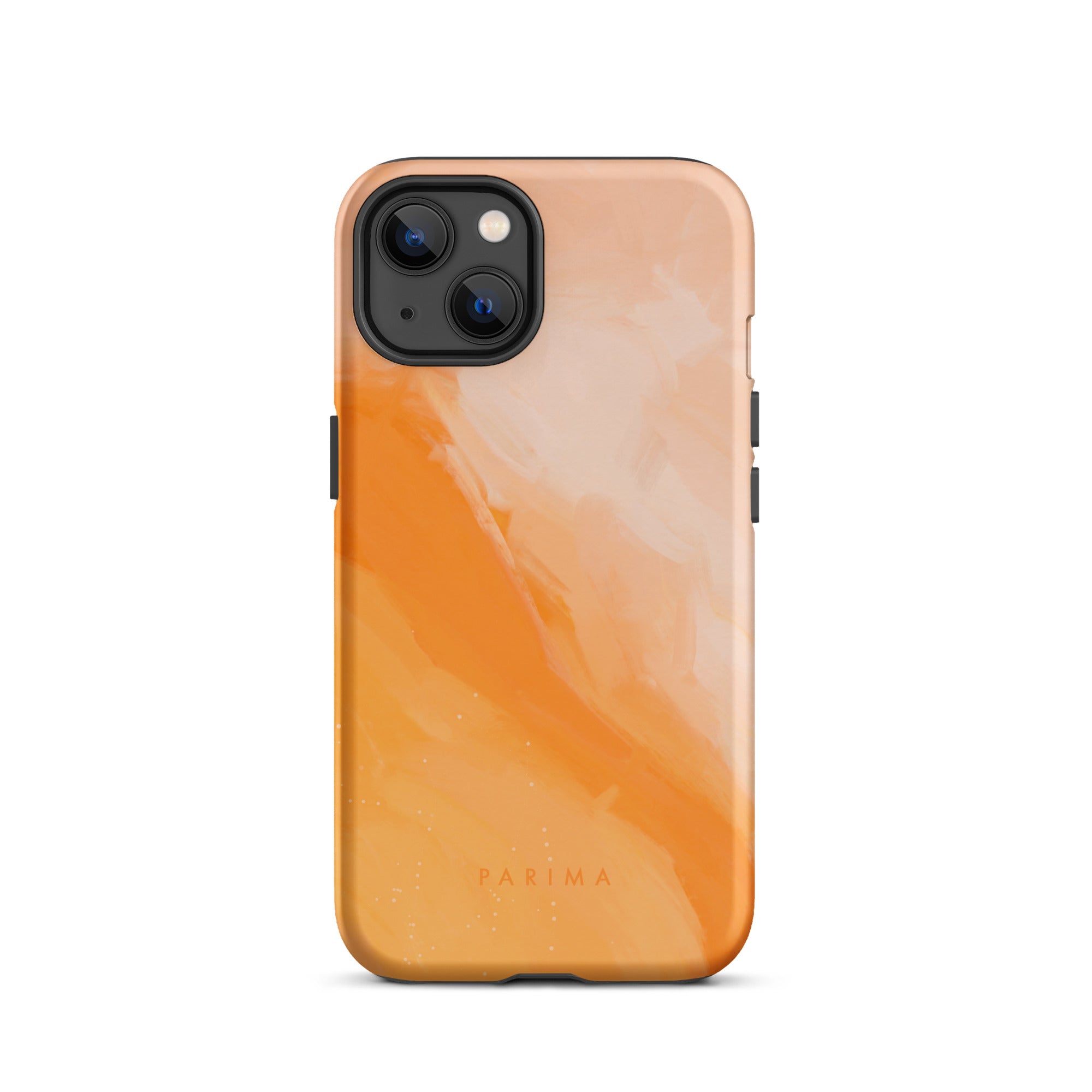 Sweet Orange, orange and pink abstract art on iPhone 13 tough case by Parima Studio