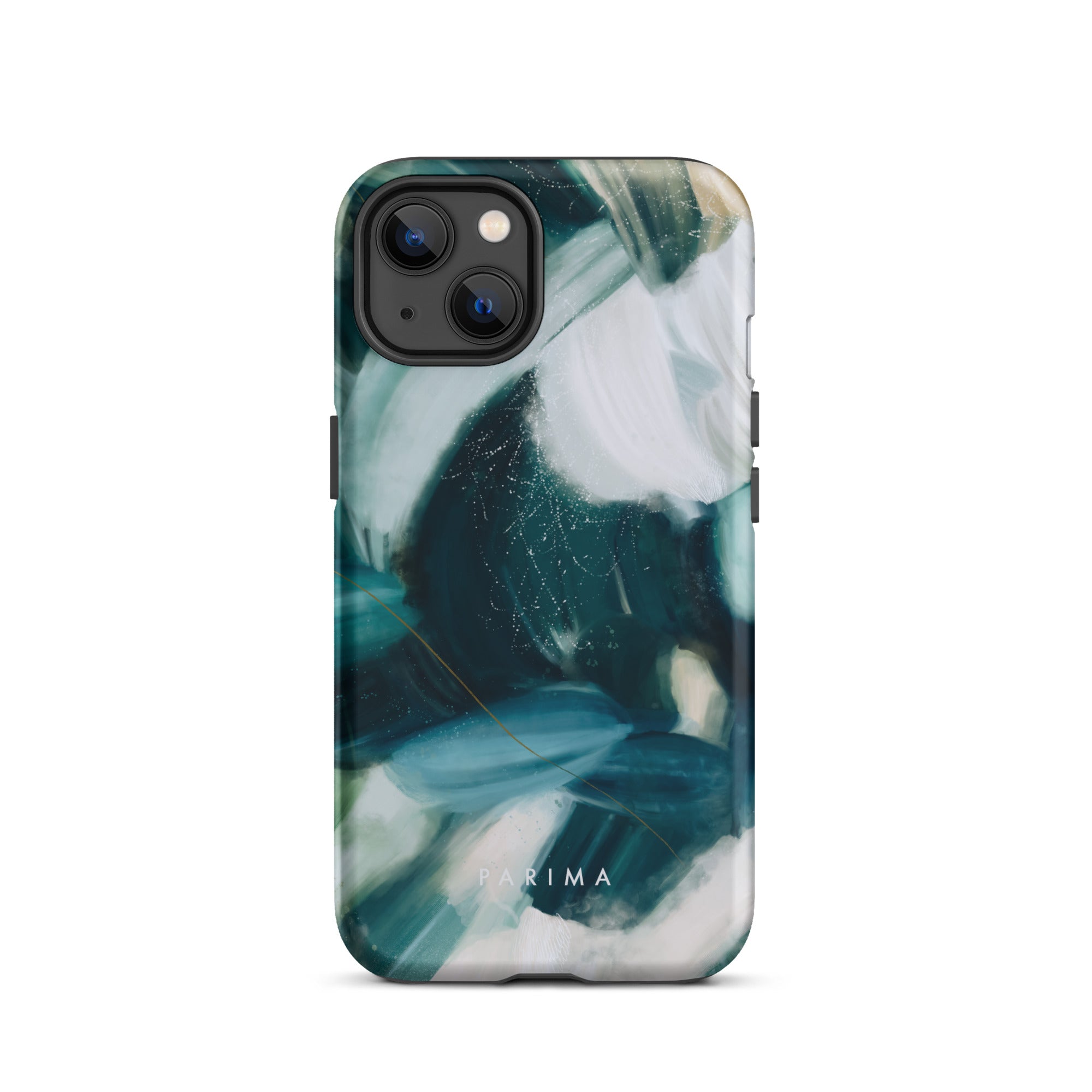 Caspian, green and blue abstract art - iPhone 13 tough case by Parima Studio