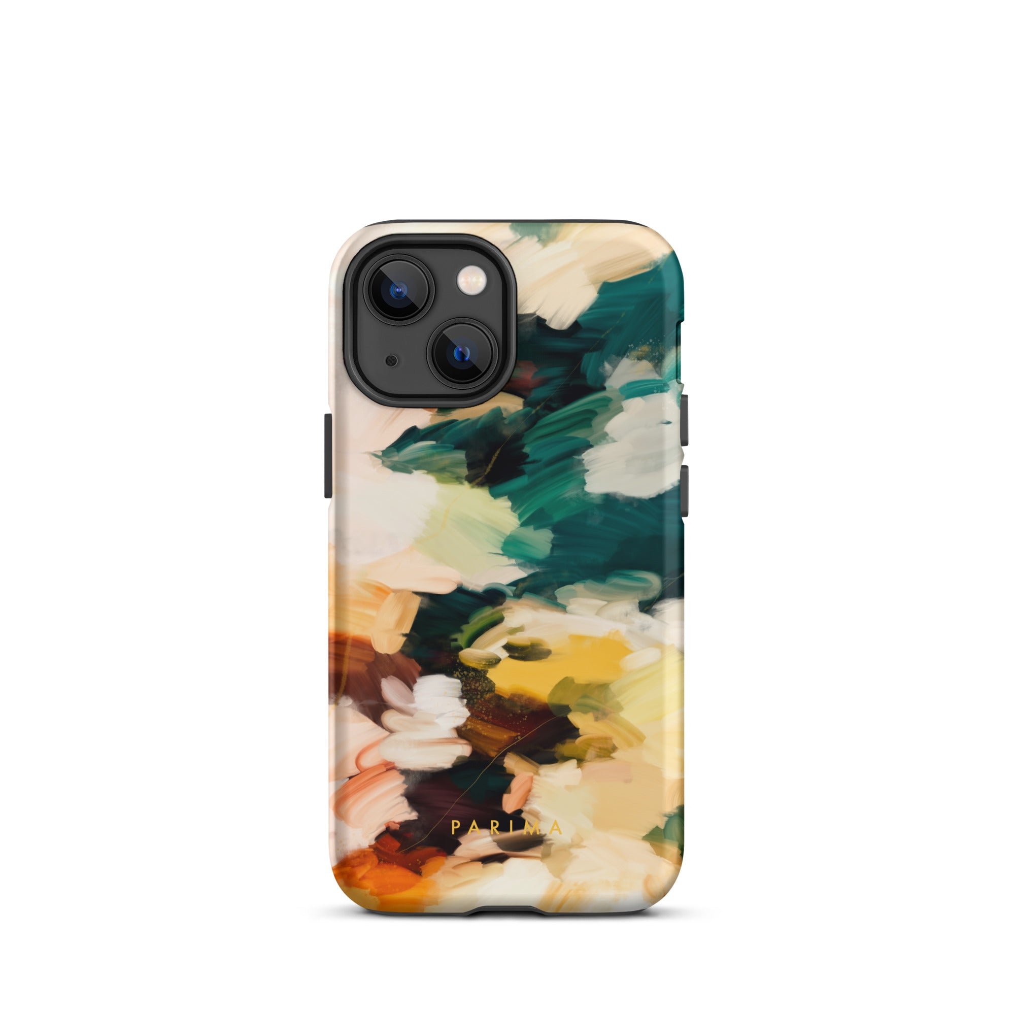 Cinque Terre, green and yellow abstract art - iPhone 13 Mini tough case by Parima Studio