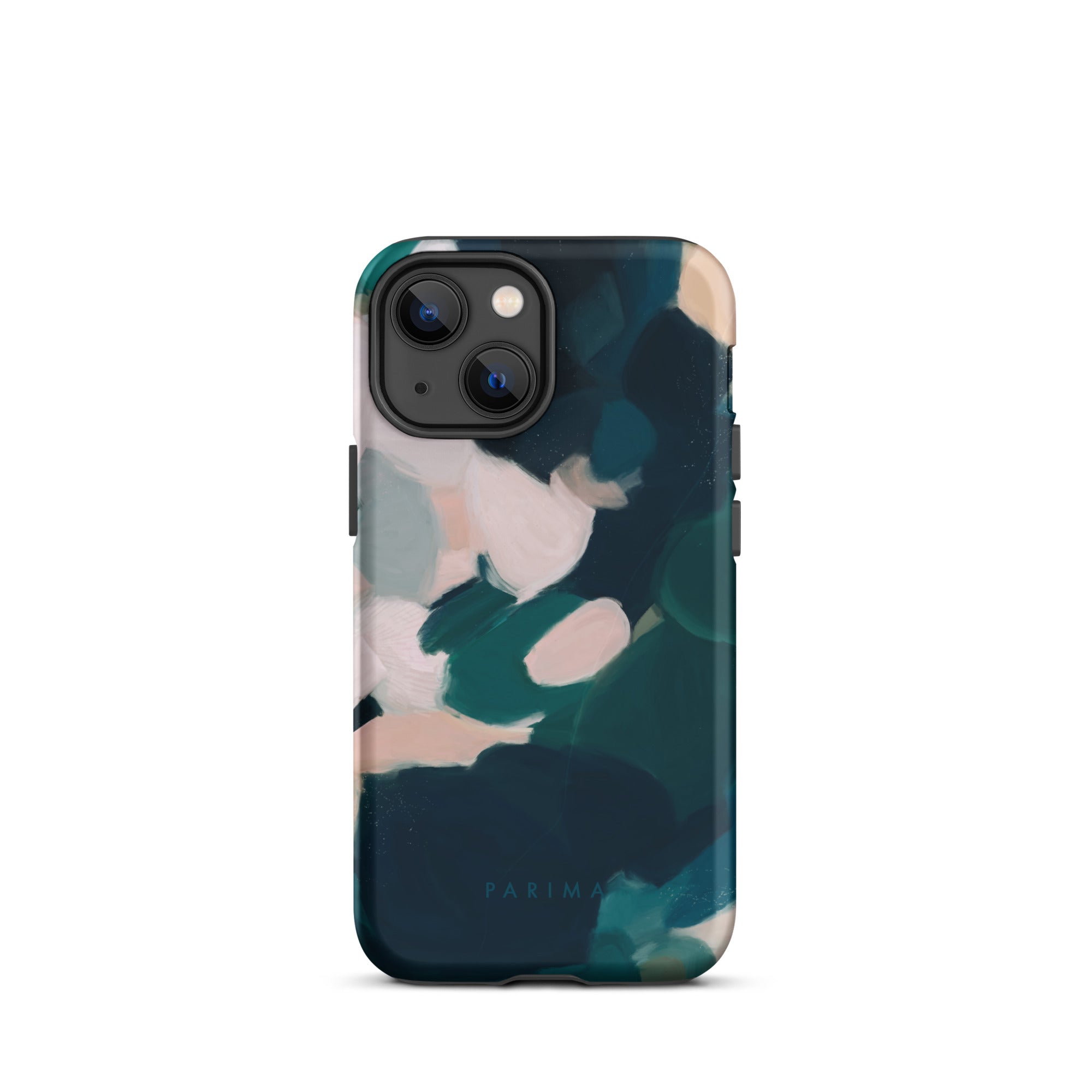 Aerwyn, green and pink abstract art - iPhone 13 mini tough case by Parima Studio