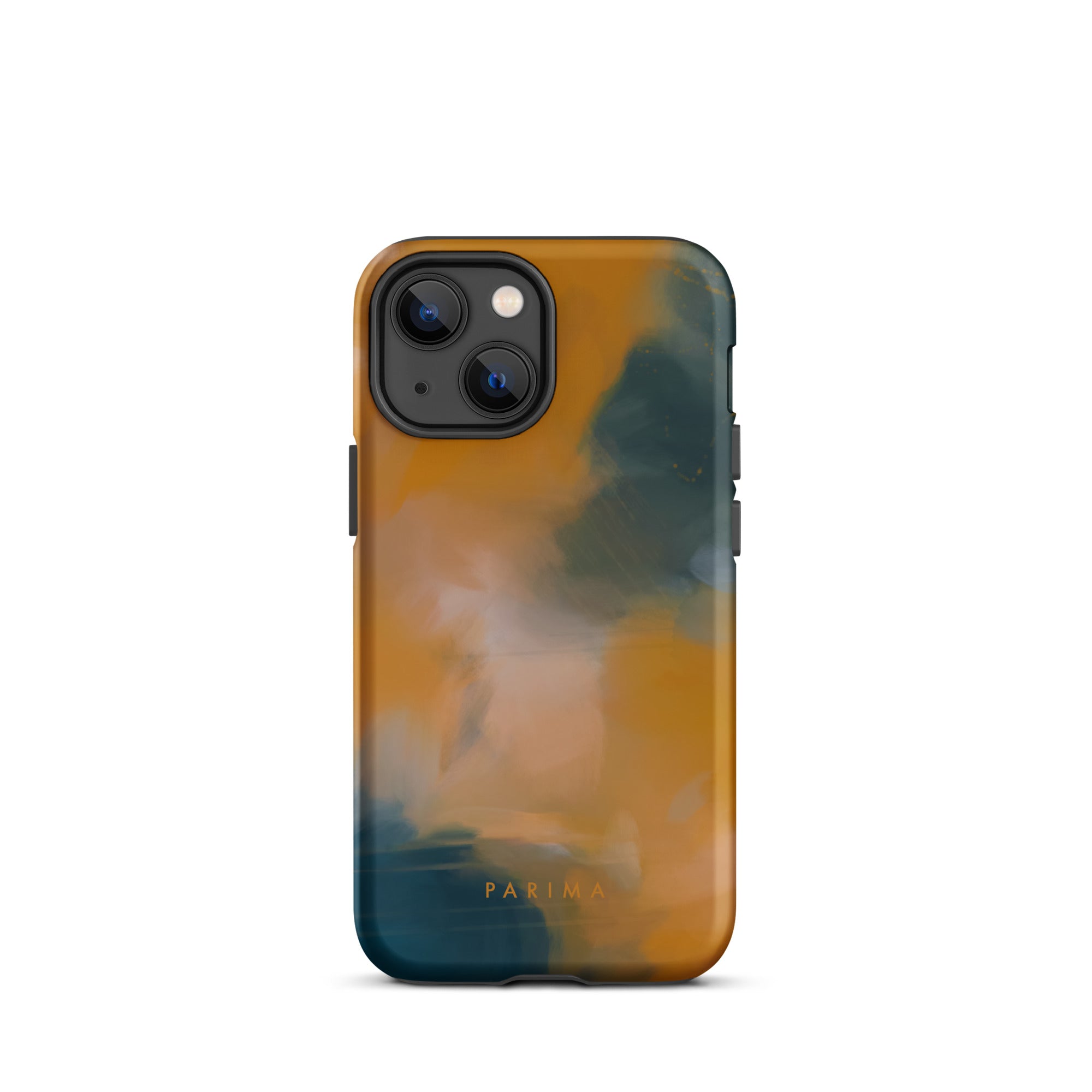 Amelie, blue and orange abstract art - iPhone 13 mini tough case by Parima Studio