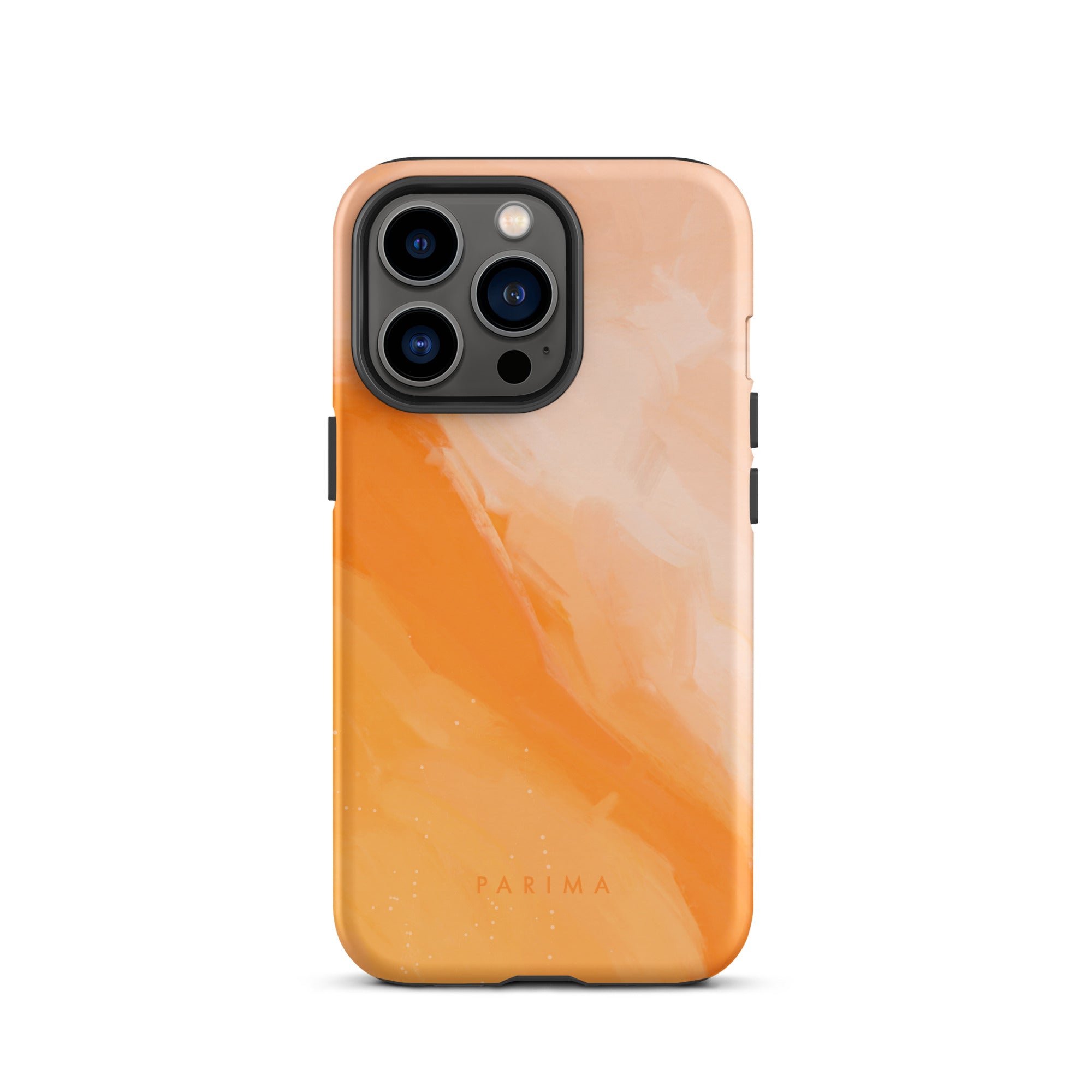 Sweet Orange, orange and pink abstract art on iPhone 13 Pro tough case by Parima Studio