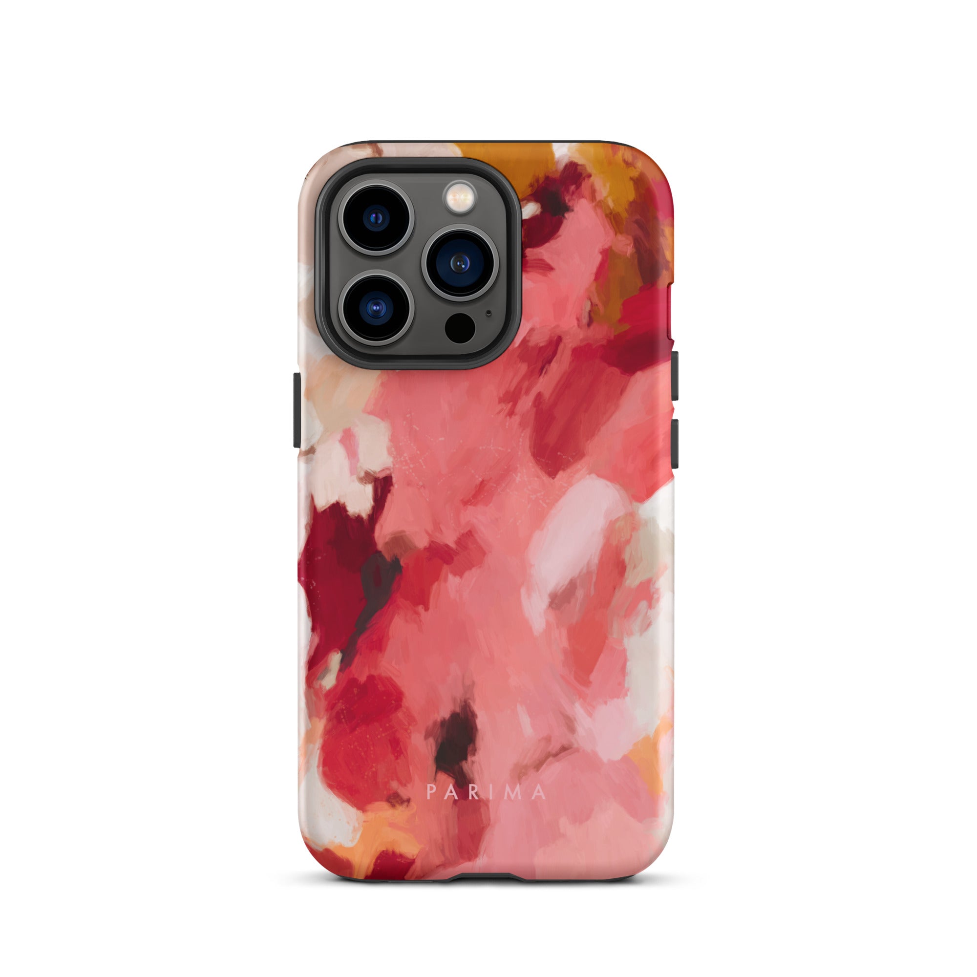 Apple, red and pink abstract art - iPhone 13 Pro tough case by Parima Studio