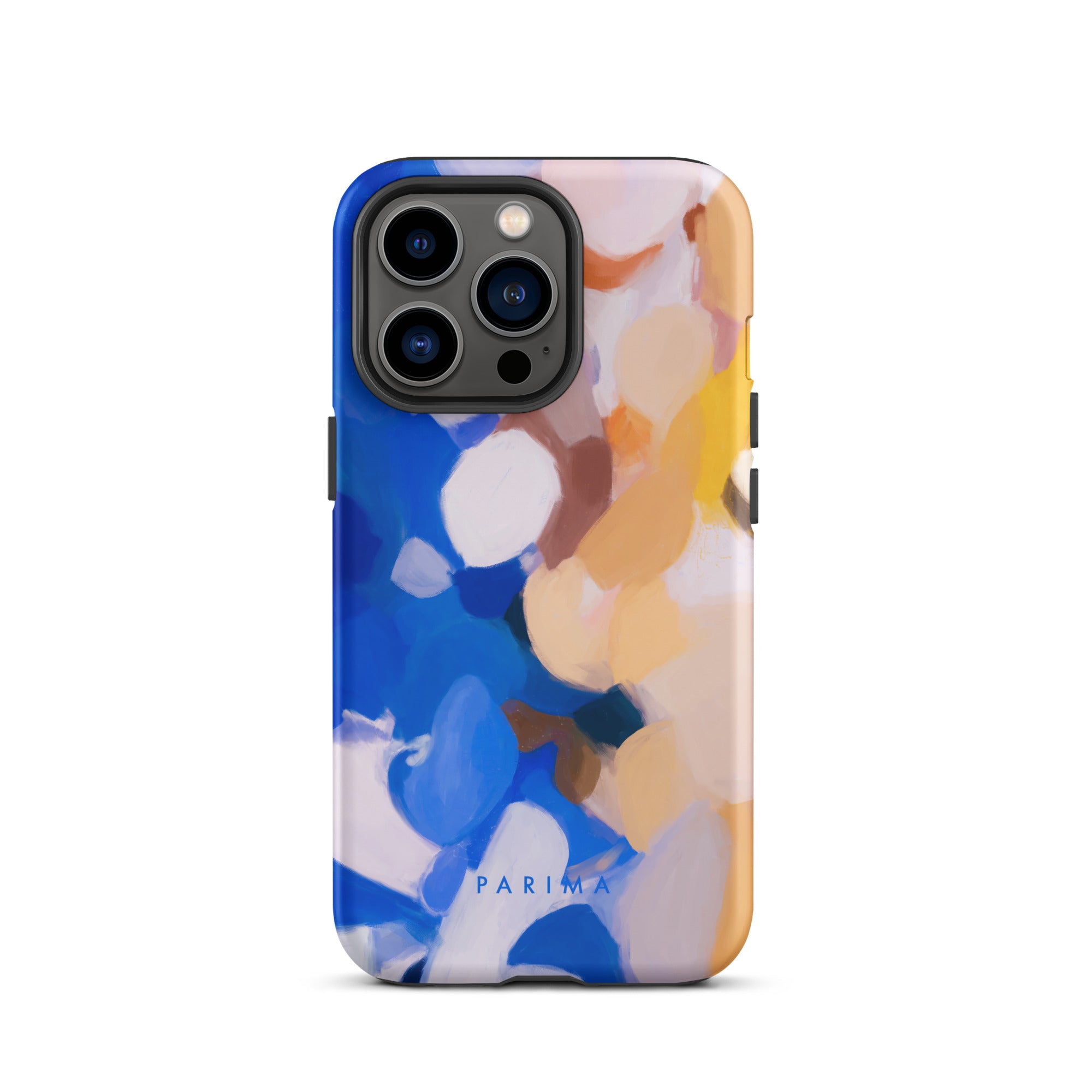Bluebell, blue and yellow abstract art - iPhone 13 Pro tough case by Parima Studio