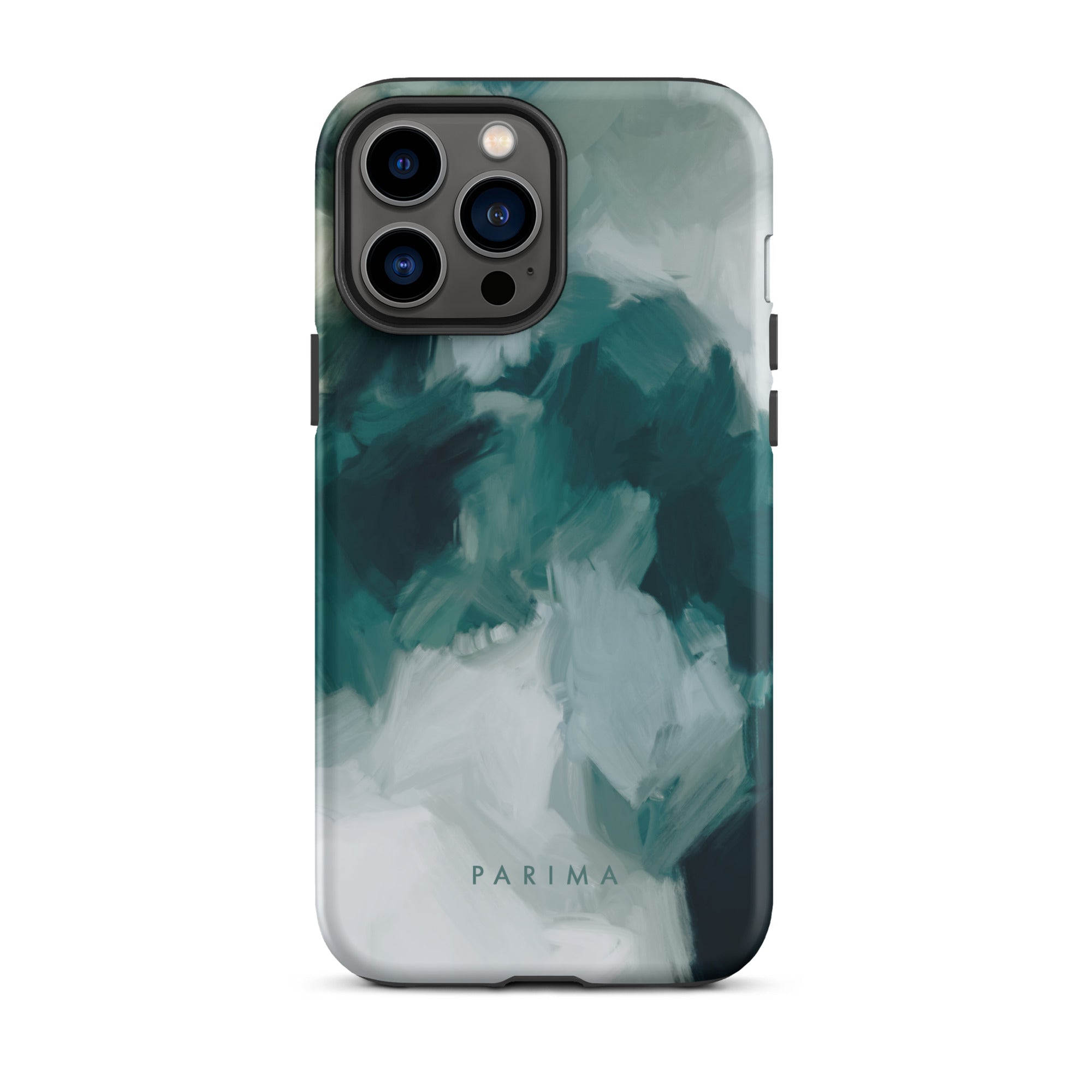 Echo, emerald green abstract art - iPhone 13 Pro Max tough case by Parima Studio