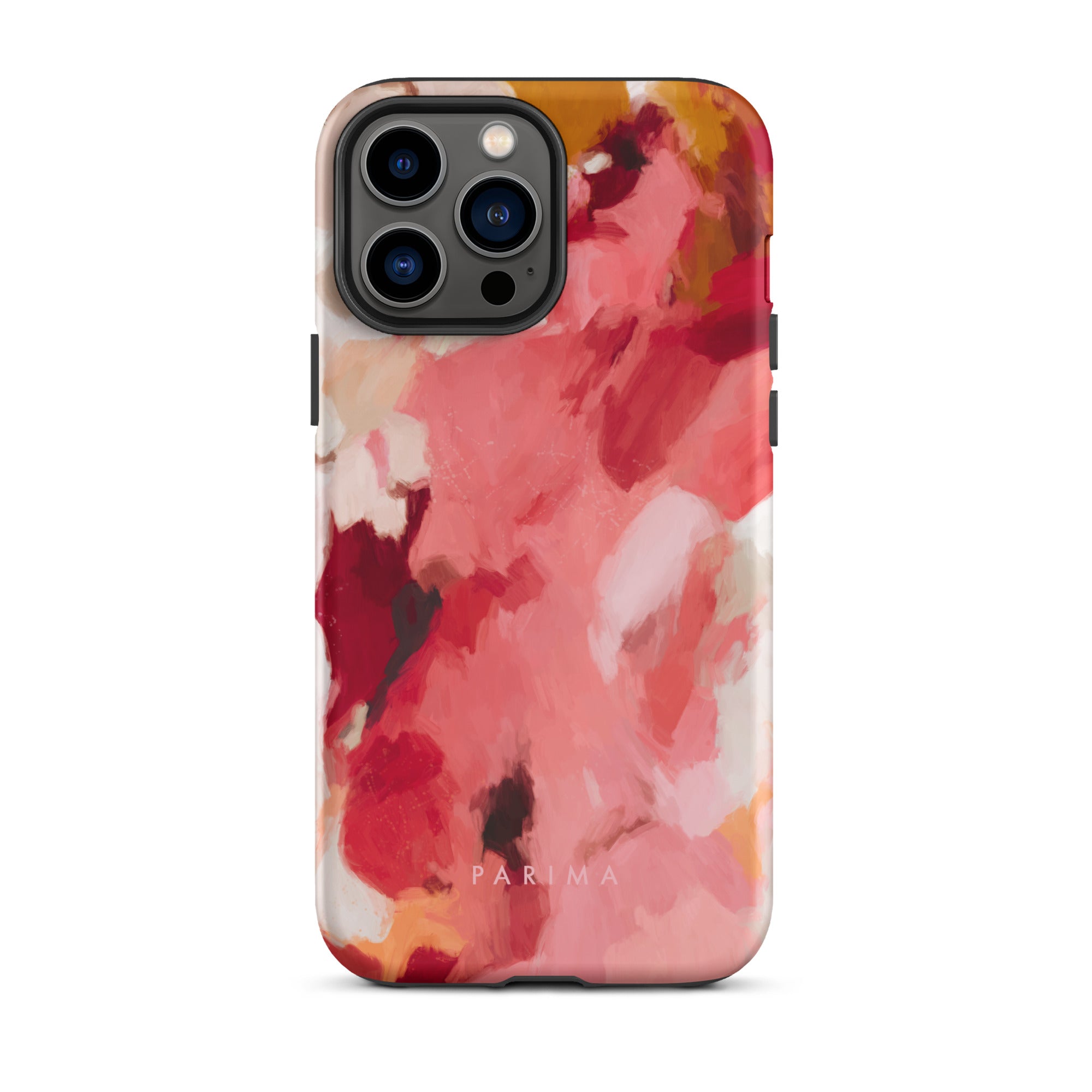 Apple, red and pink abstract art - iPhone 13 Pro Max tough case by Parima Studio