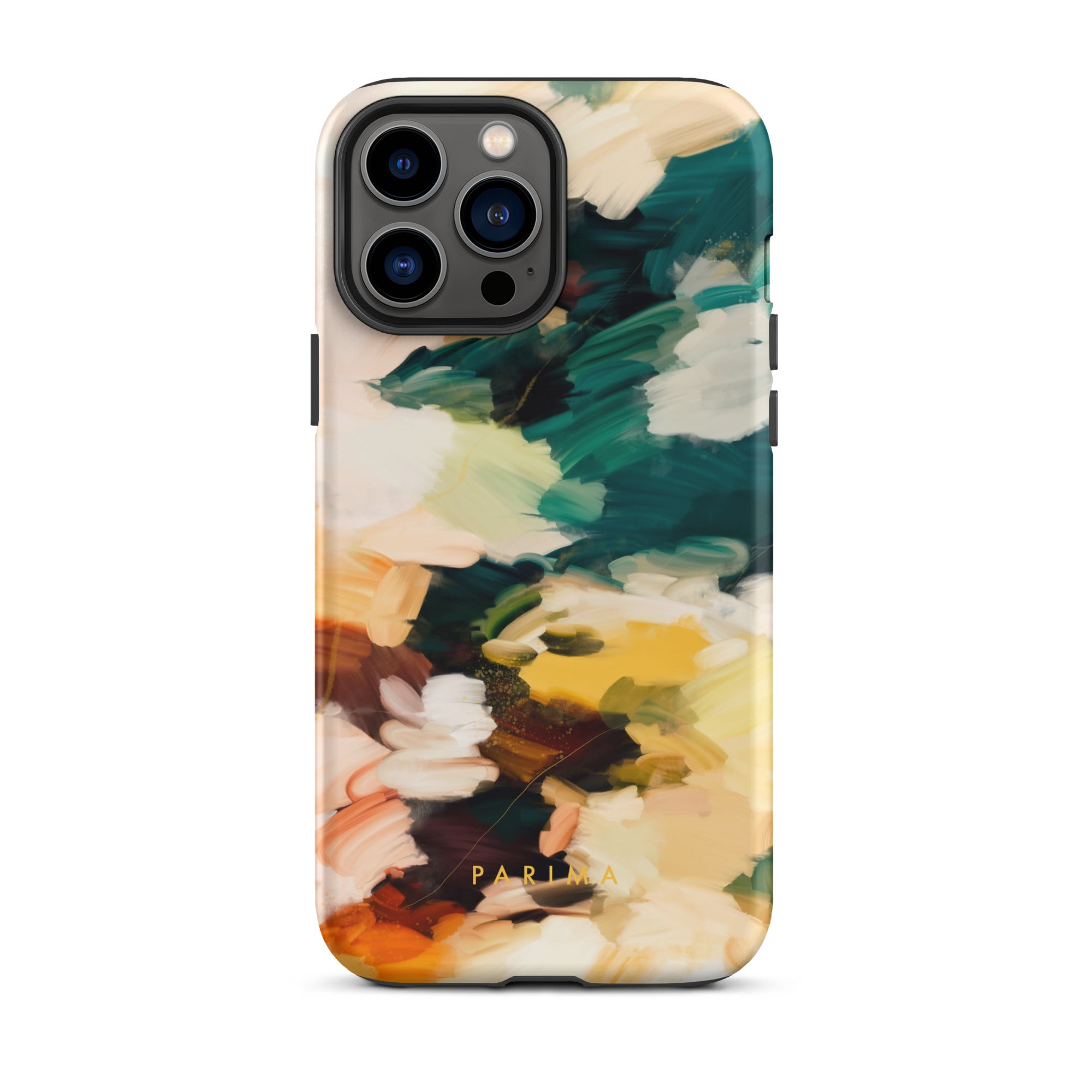 Cinque Terre, green and yellow abstract art - iPhone 13 Pro Max tough case by Parima Studio