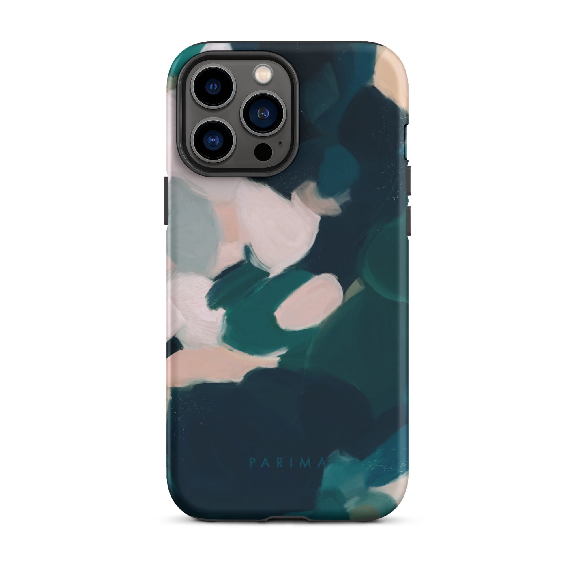 Aerwyn, green and pink abstract art - iPhone 13 Pro Max tough case by Parima Studio