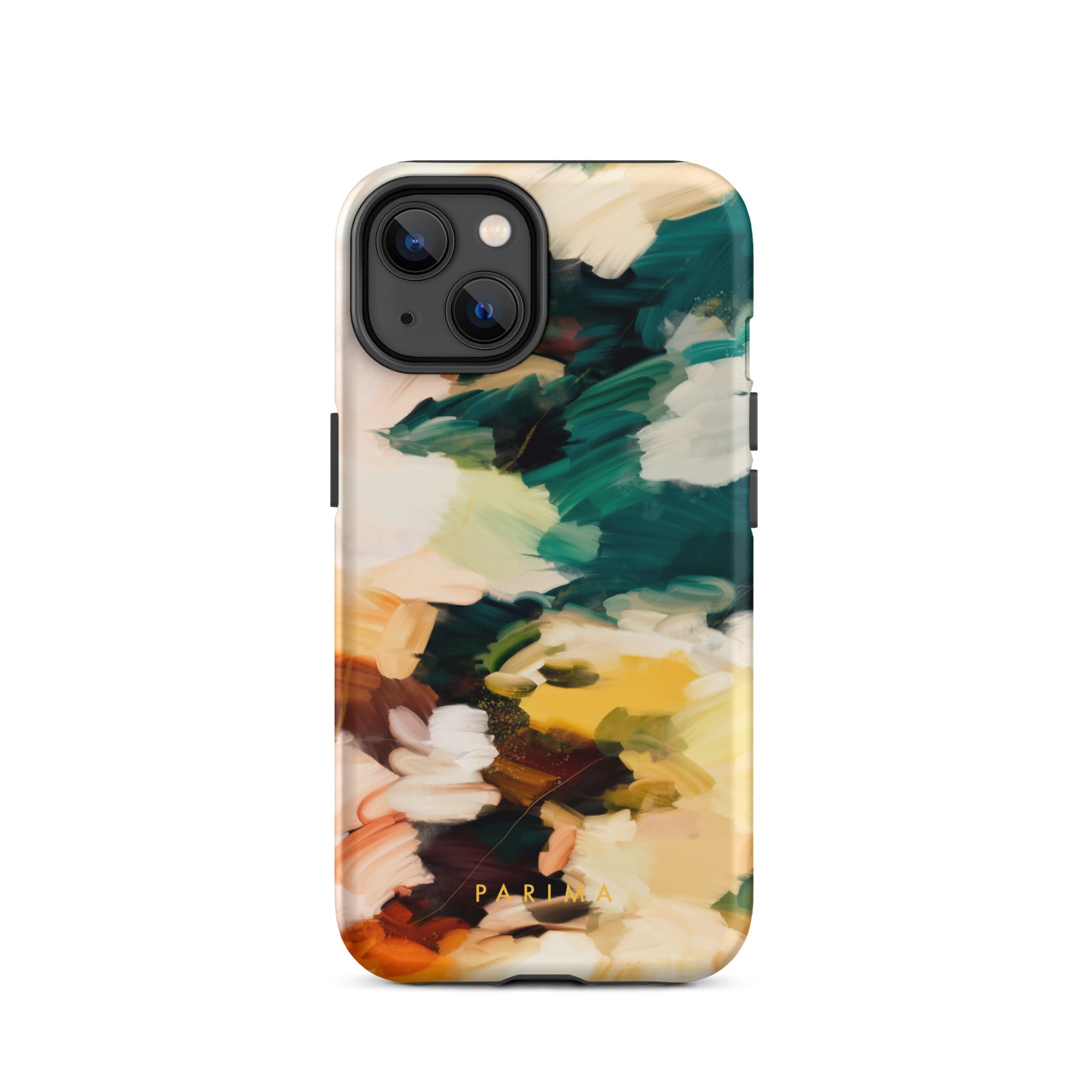 Cinque Terre, green and yellow abstract art - iPhone 14 tough case by Parima Studio