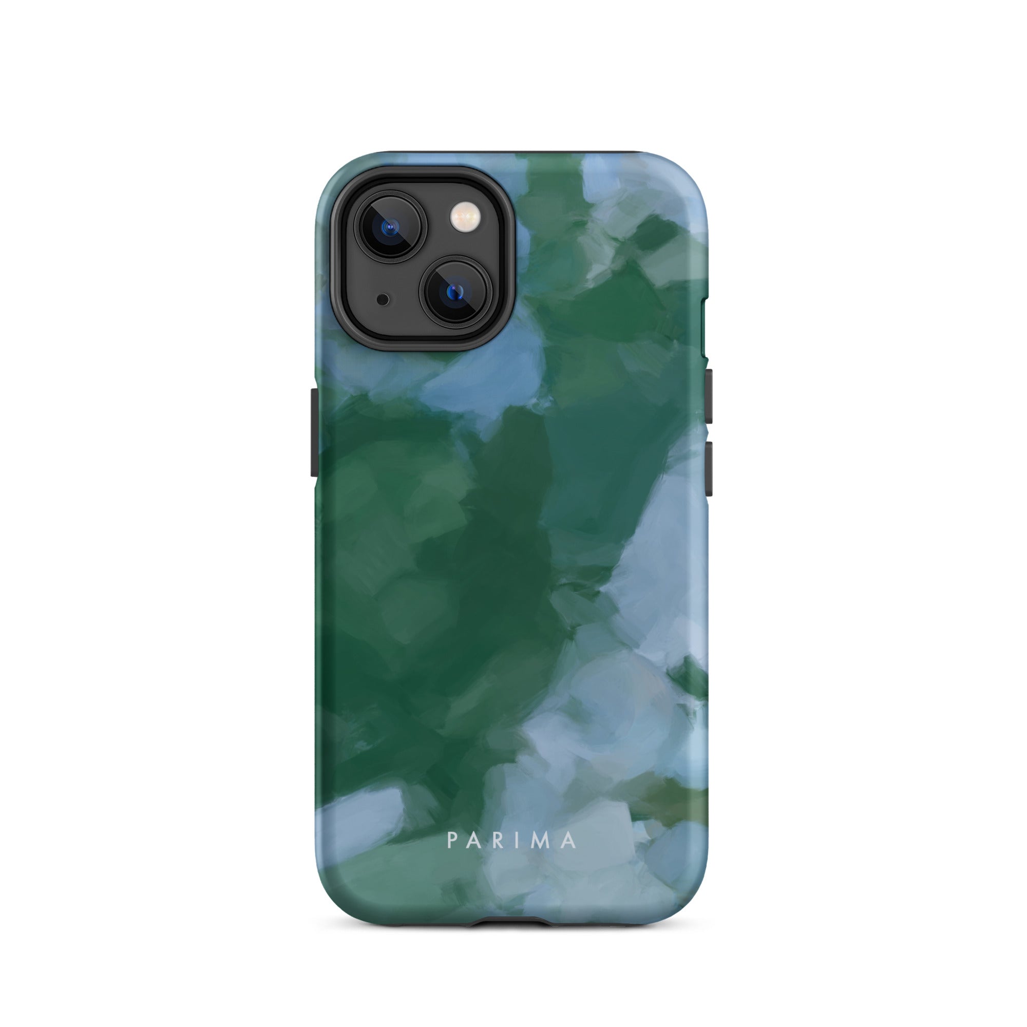 Sky and Earth  - Blue and green colorful chic premium iPhone tough case. Abstract art by Patricia Vargas of Parima Studio