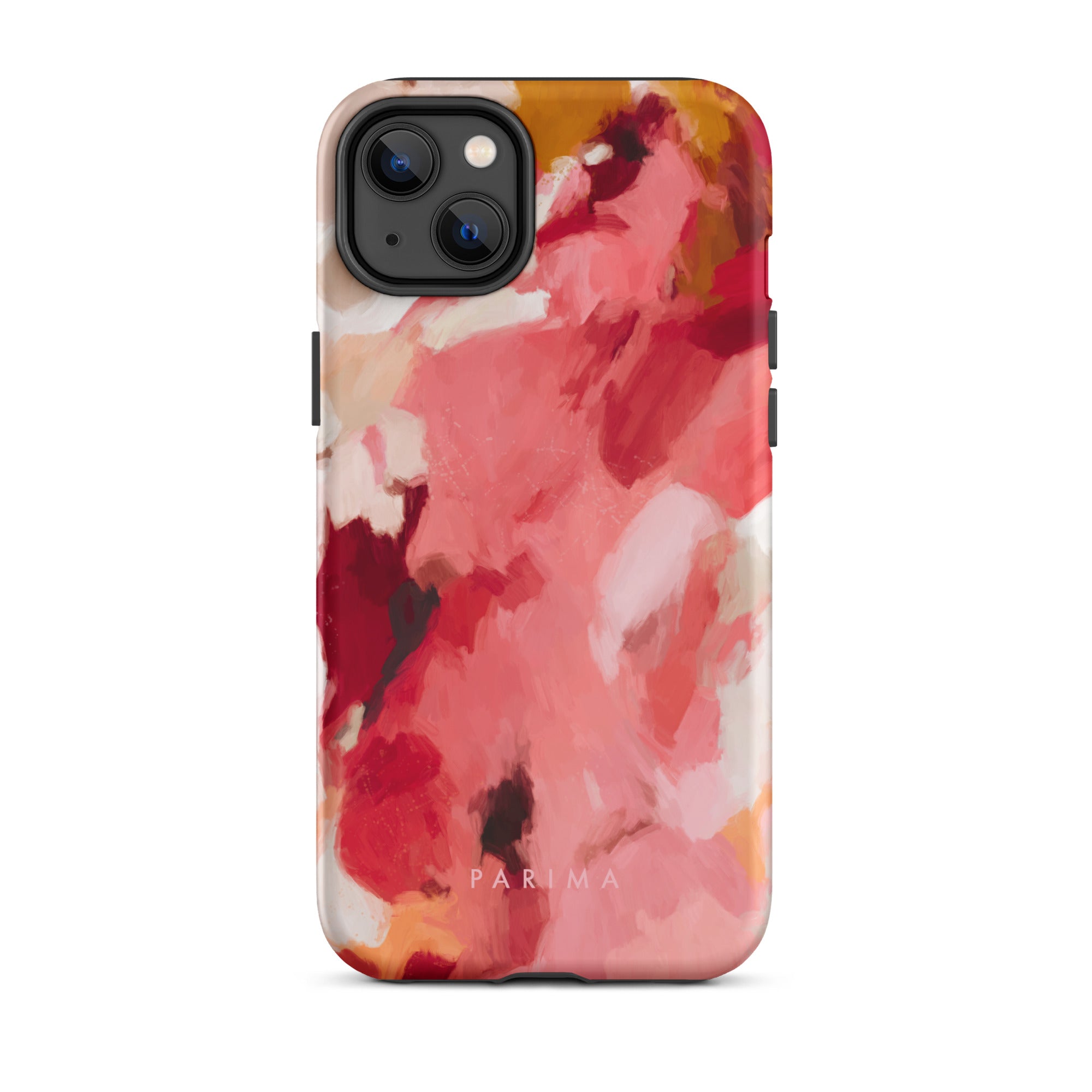 Apple, red and pink abstract art - iPhone 14 Plus tough case by Parima Studio