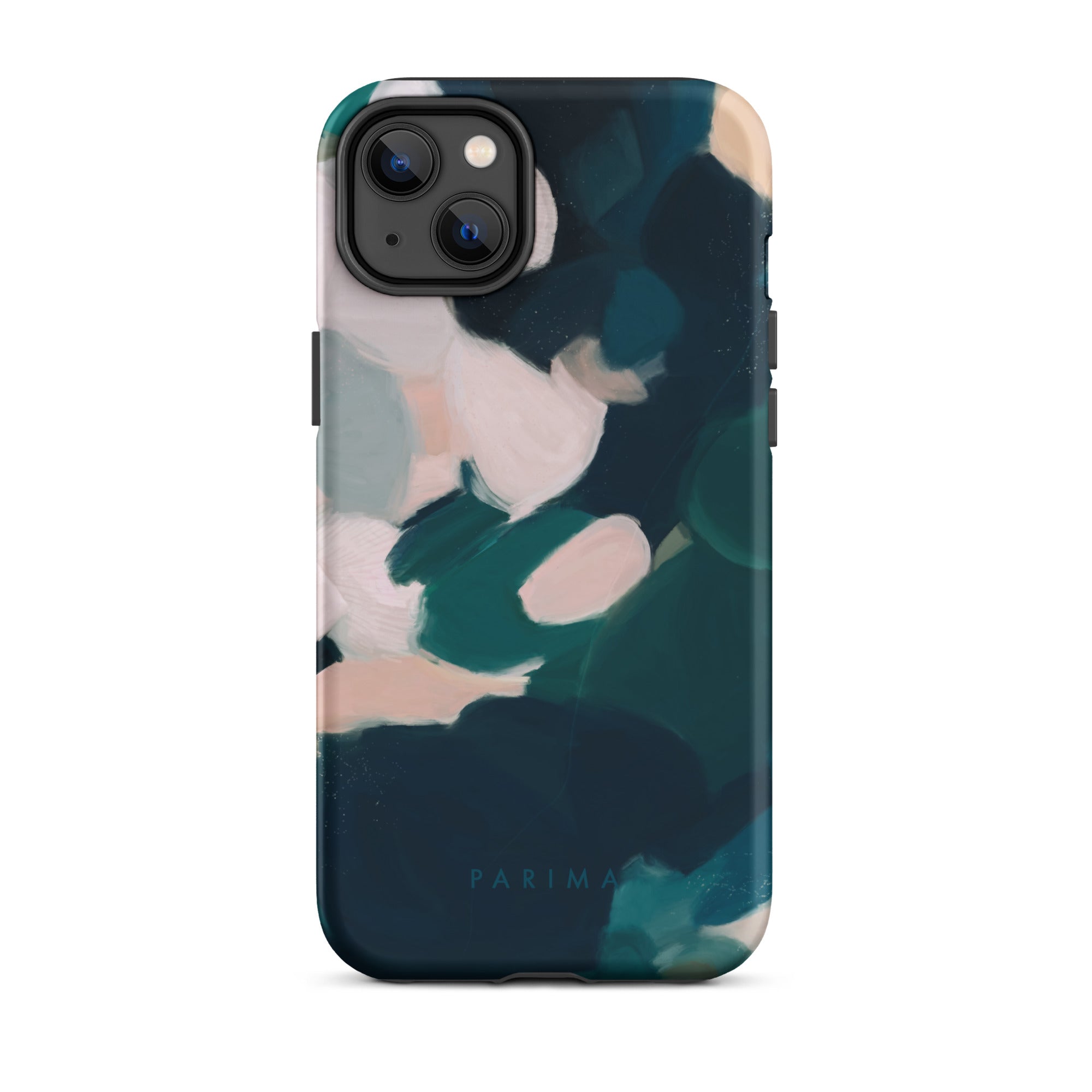 Aerwyn, green and pink abstract art - iPhone 14 Plus tough case by Parima Studio