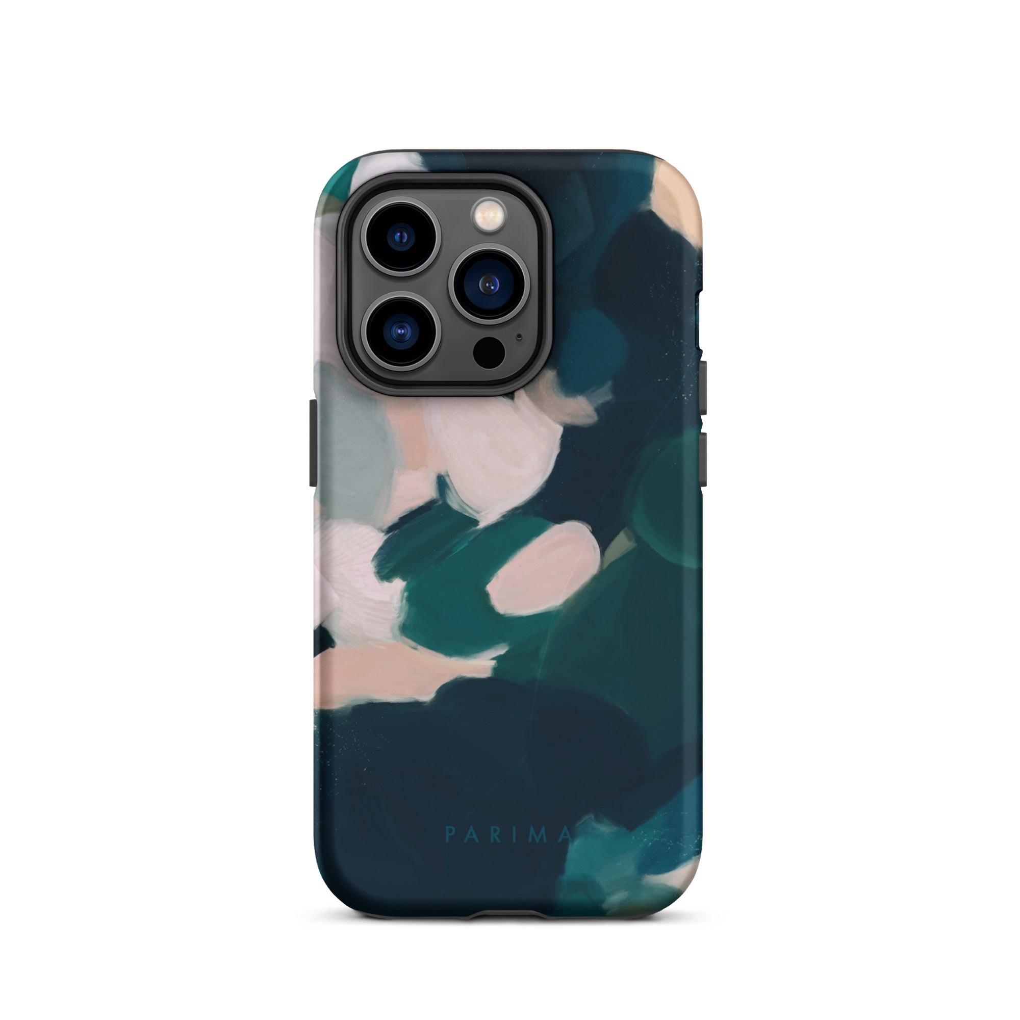Aerwyn, green and pink abstract art - iPhone 14 Pro tough case by Parima Studio