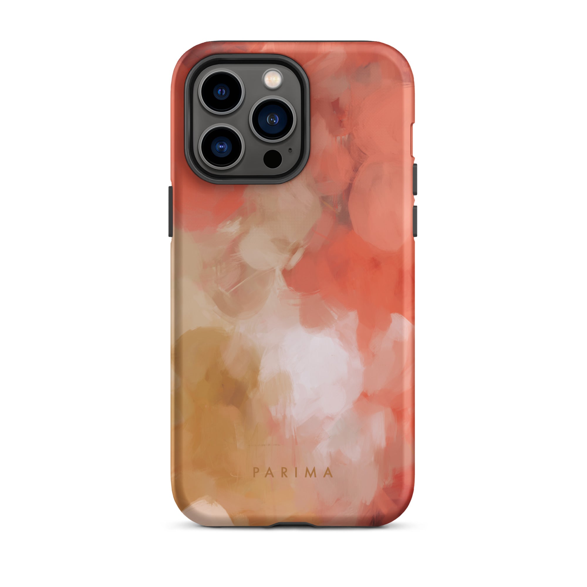 Begonia, pink and gold abstract art - iPhone 14 Pro Max tough case by Parima Studio