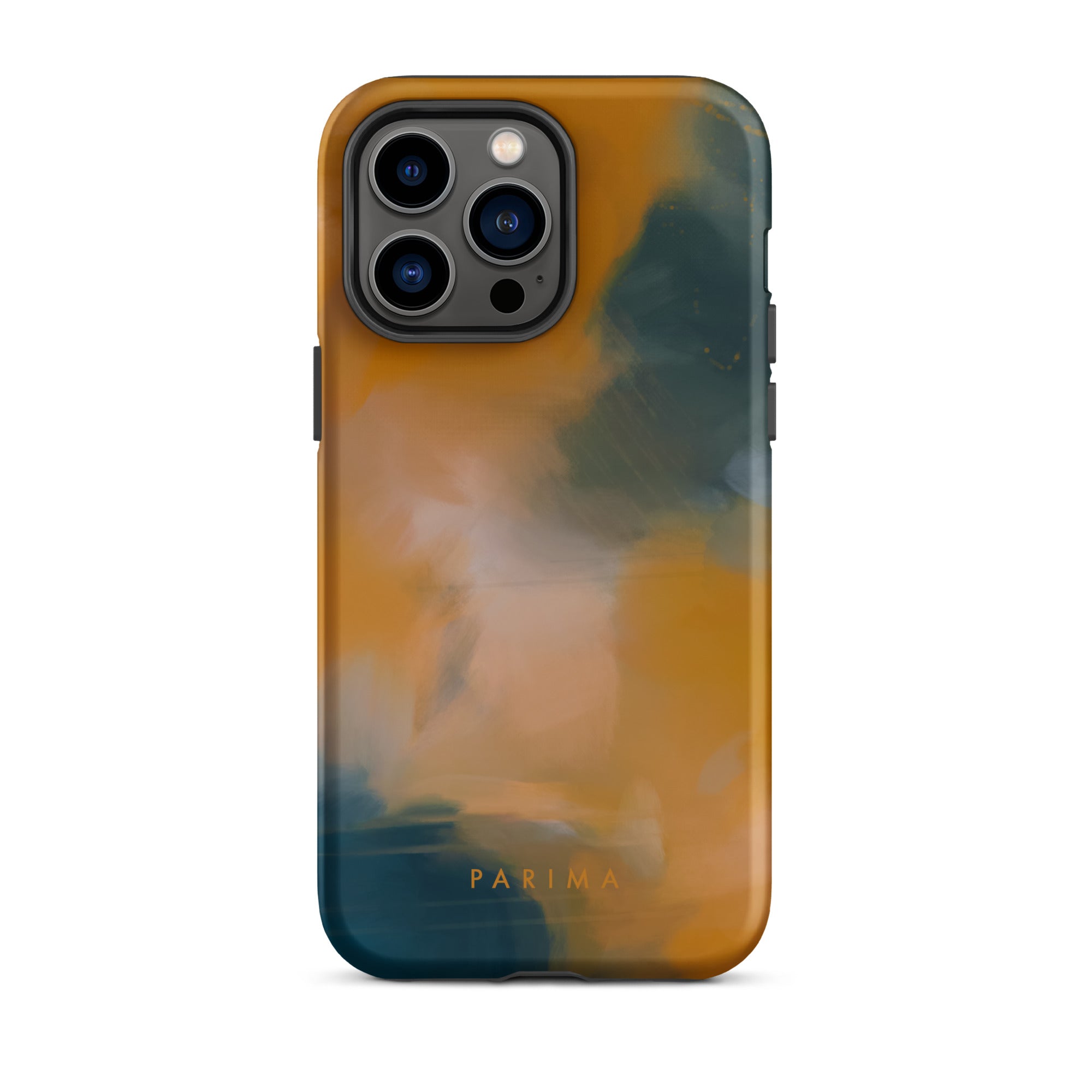 Amelie, blue and orange abstract art - iPhone 14 Pro Max tough case by Parima Studio