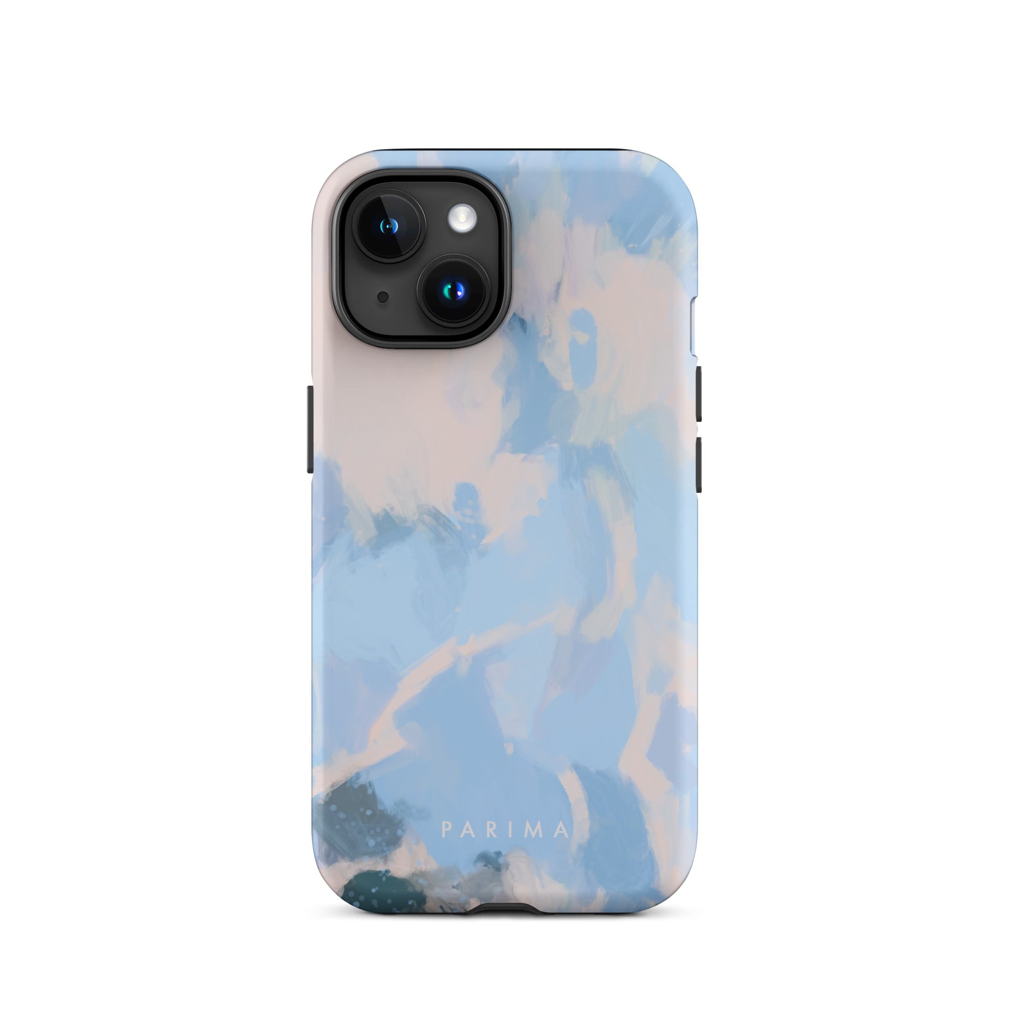 Dove, blue and pink abstract art - iPhone 15 tough case by Parima Studio