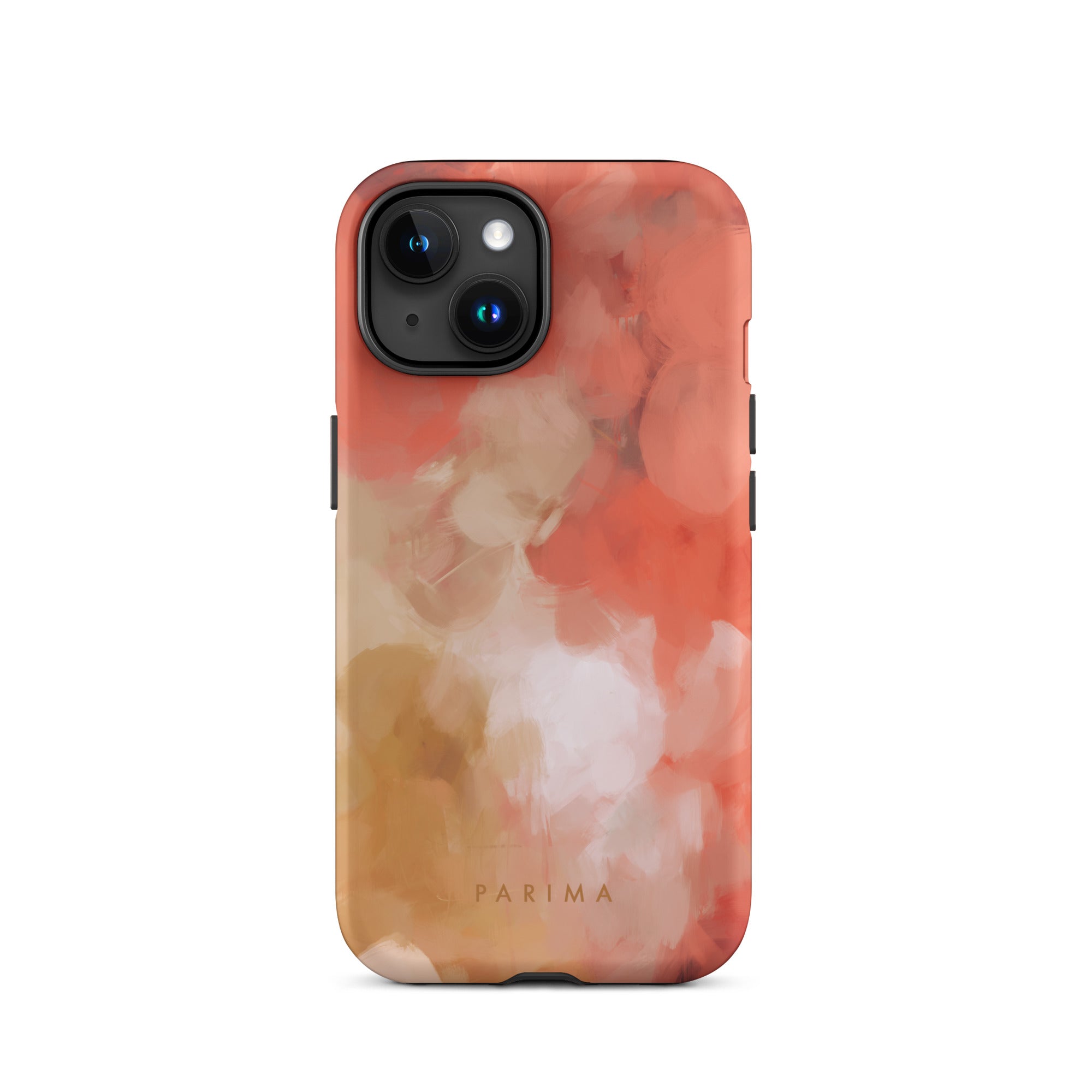 Begonia, pink and gold abstract art - iPhone 15 tough case by Parima Studio