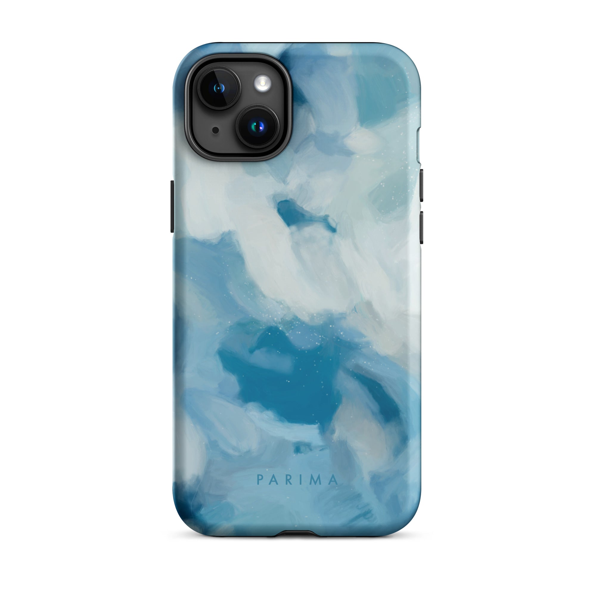 Liviana, blue abstract art - iPhone 15 Plus tough case by Parima Studio