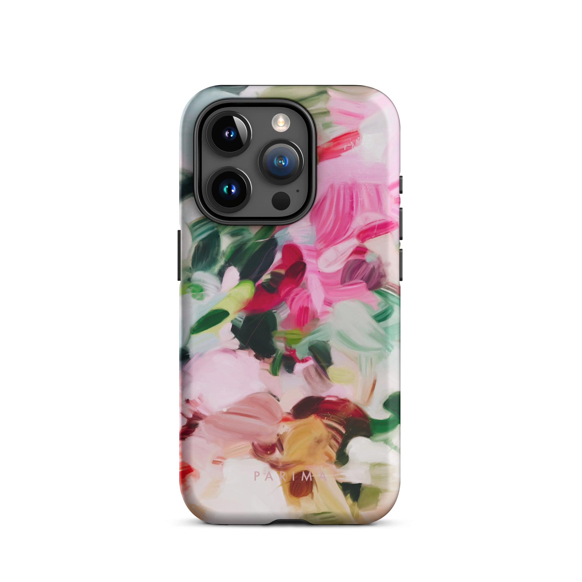 Bloom, pink and green abstract art - iPhone 15 Pro tough case by Parima Studio