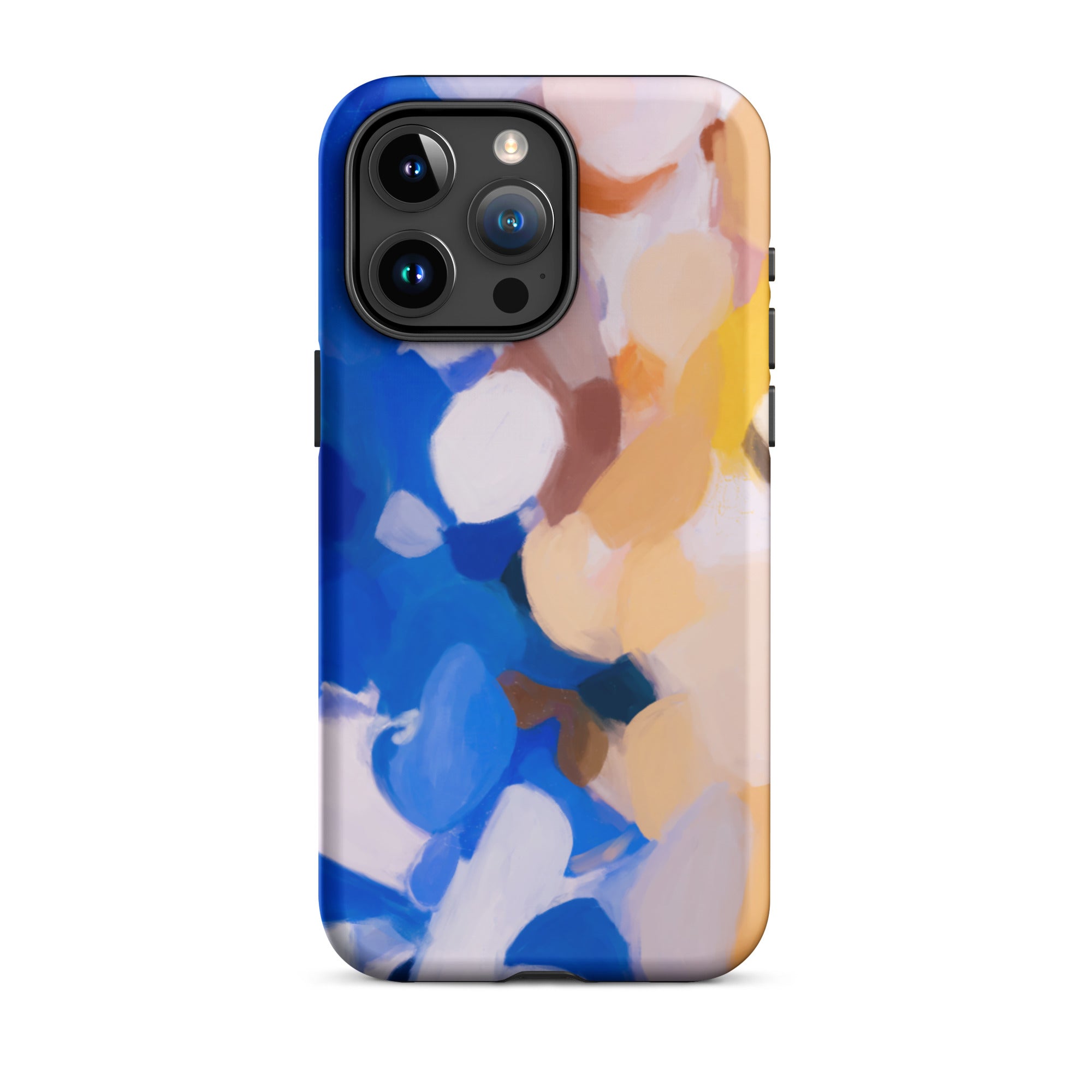 Bluebell, blue and yellow abstract art - iPhone 15 Pro Max tough case by Parima Studio