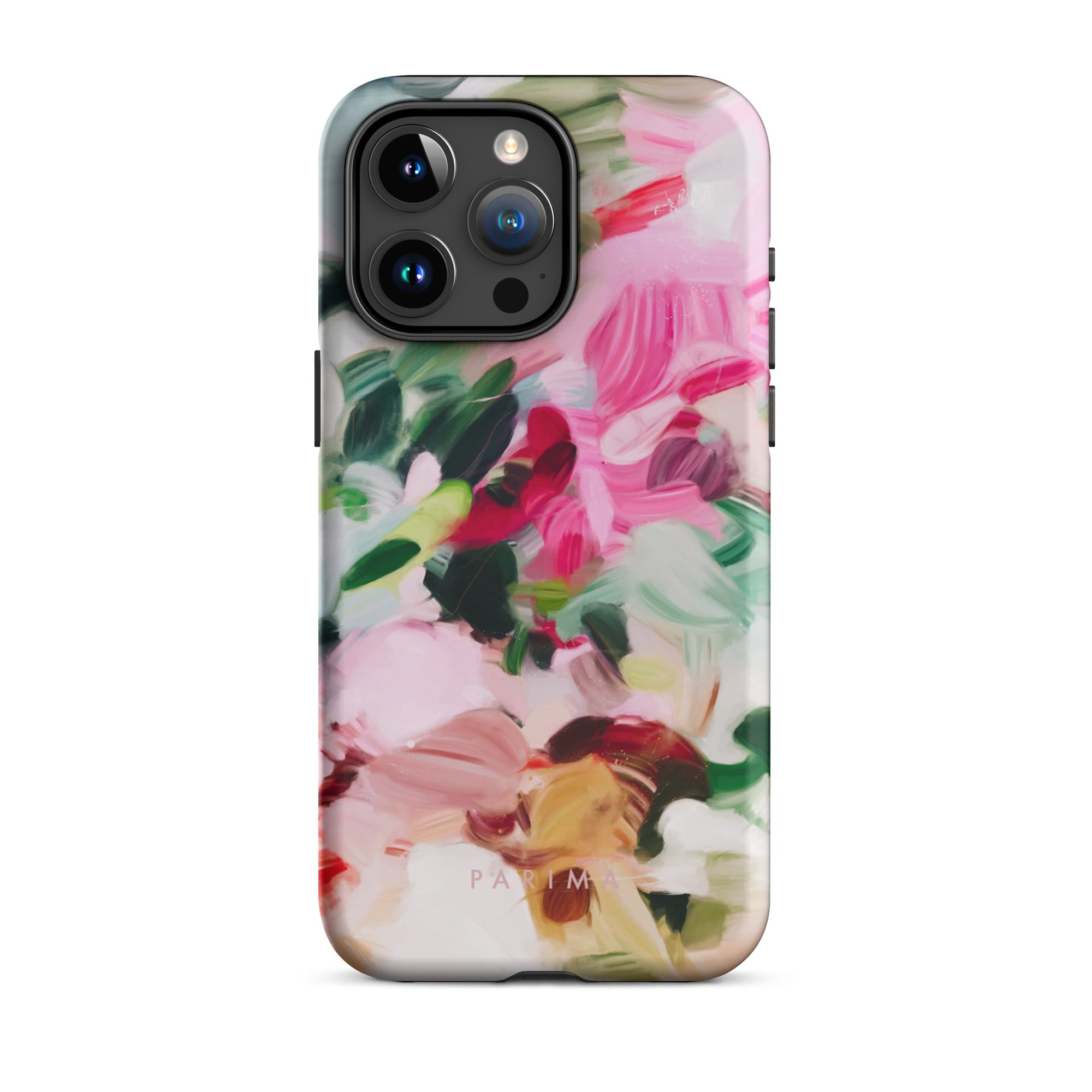 Bloom, pink and green abstract art - iPhone 15 Pro Max tough case by Parima Studio