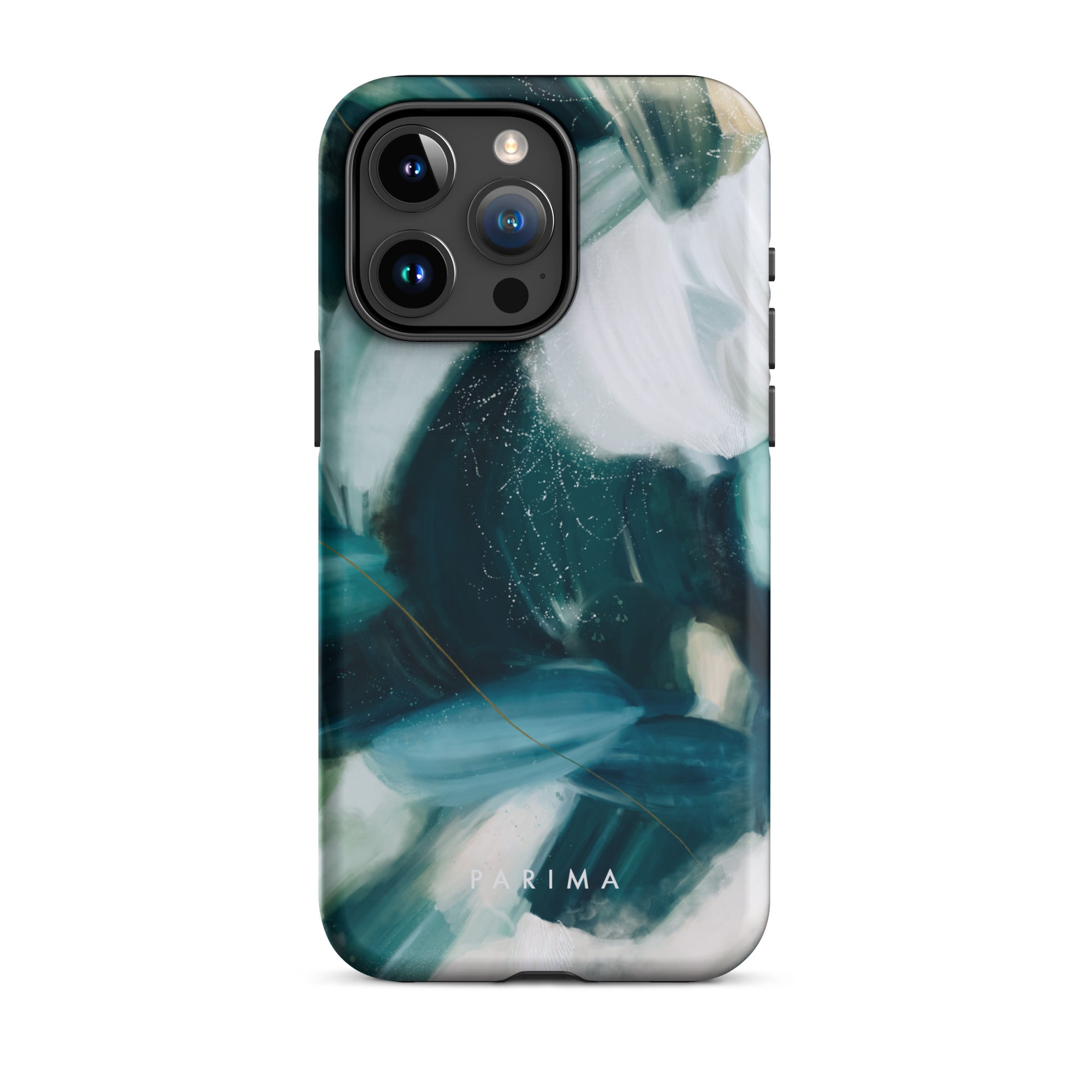 Caspian, green and blue abstract art - iPhone 15 Pro Max tough case by Parima Studio