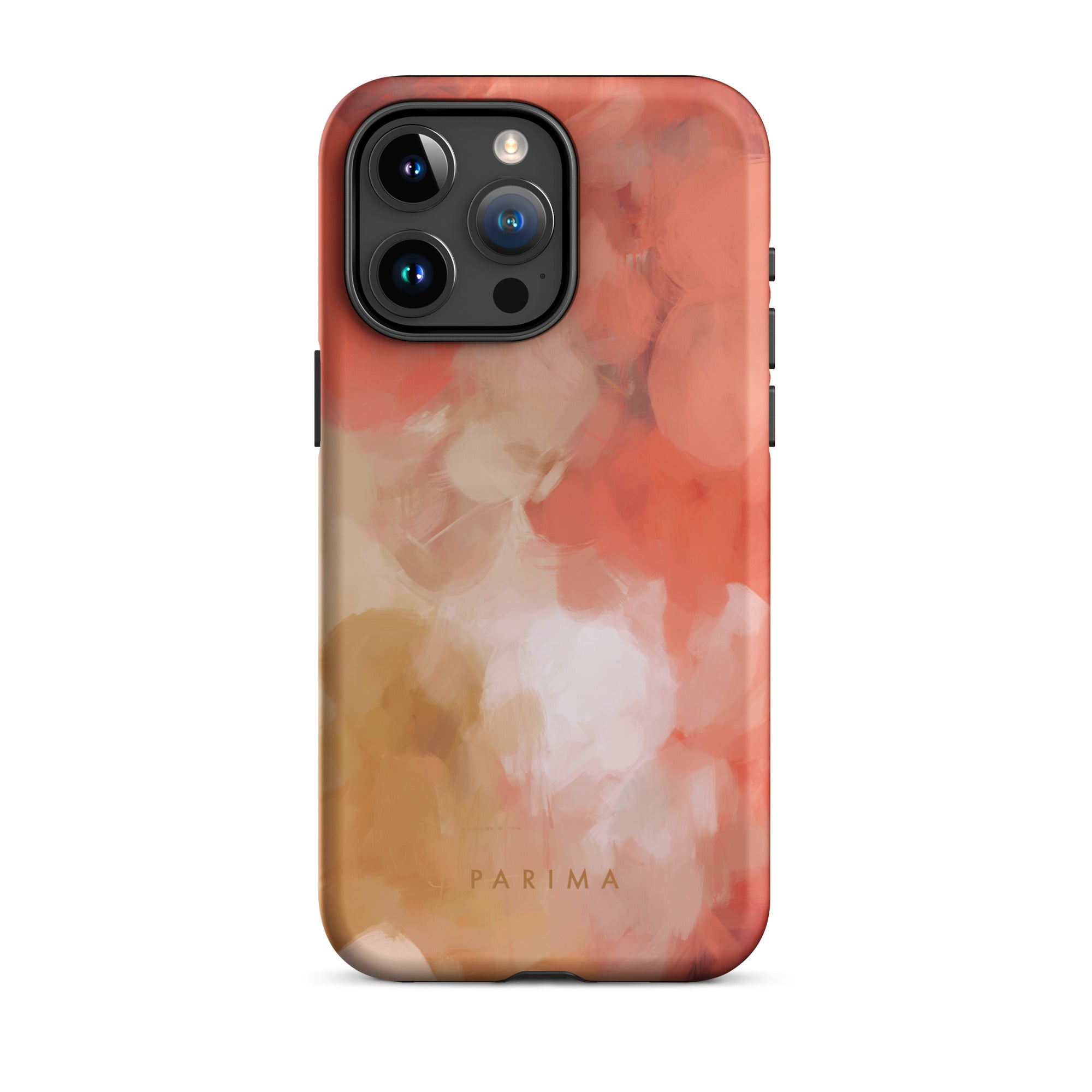 Begonia, pink and gold abstract art - iPhone 15 Pro Max tough case by Parima Studio