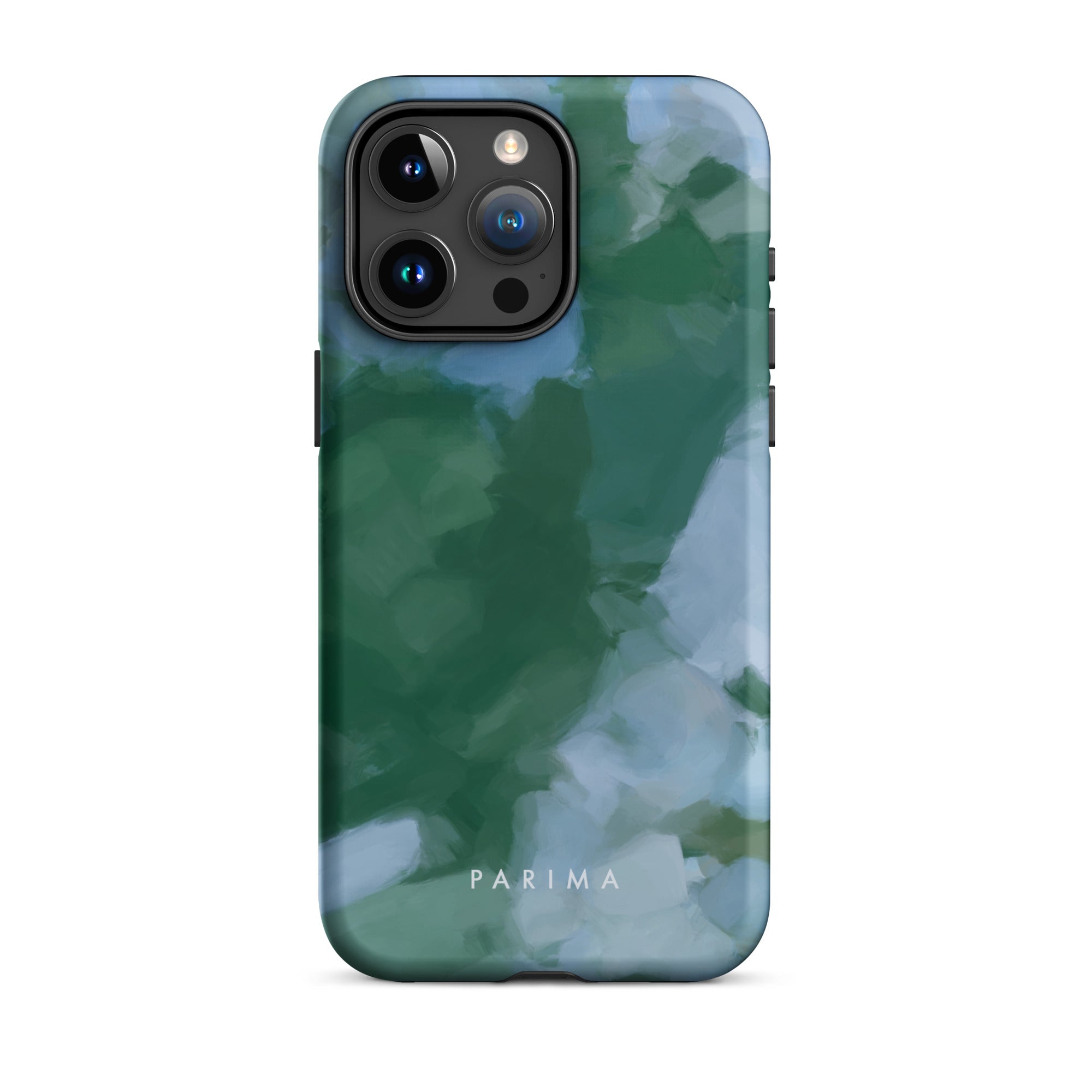 Sky and Earth  - Blue and green colorful chic premium iPhone tough case. Abstract art by Patricia Vargas of Parima Studio