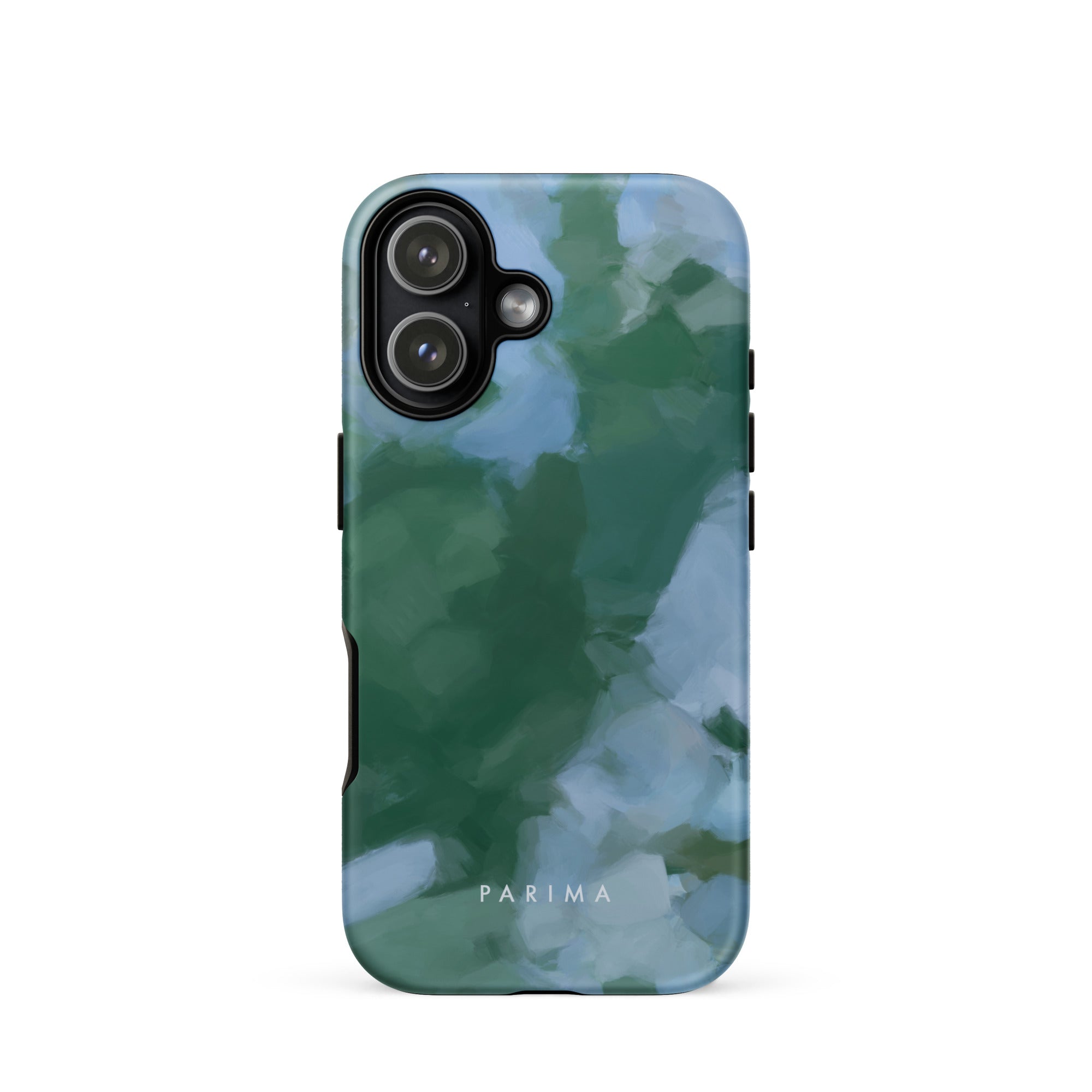 Sky and Earth  - Blue and green colorful chic premium iPhone tough case. Abstract art by Patricia Vargas of Parima Studio