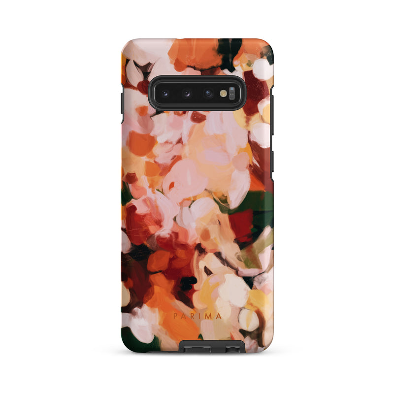 The Grove, pink and green abstract art on Samsung Galaxy S10 Plus tough case by Parima Studio
